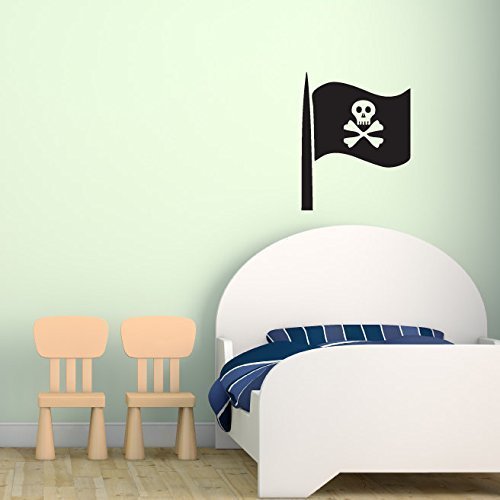 Pirate Flag Decor - Skull and Crossbones Vinyl Wall Stickers for Kids Room, Playroom & Nursery - Perfect for Pirate Themed Bedrooms, Birthday Parties & DIY Home Decor