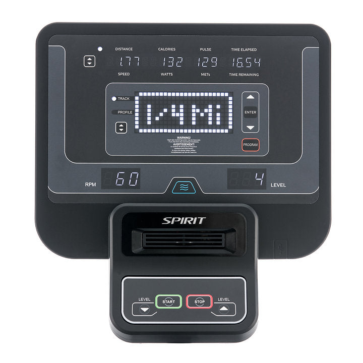 Spirit Fitness CU800+ Upright Exercise Bike for Home Gym - Perfect for Cardio Workouts & Indoor Cycling Training