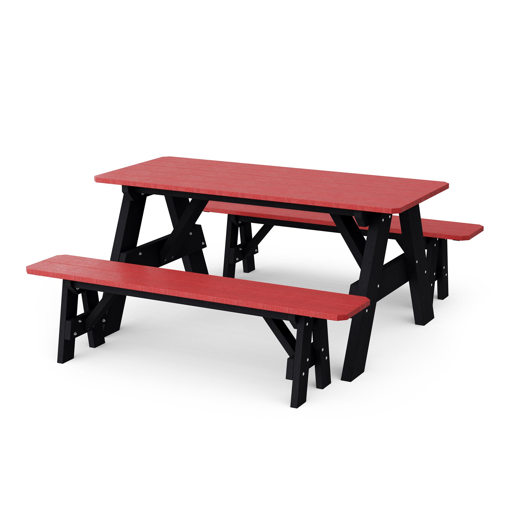 Heritage 72-Inch Outdoor Picnic Table with Detachable Benches - Perfect for Backyard BBQs, Camping & Family Gatherings