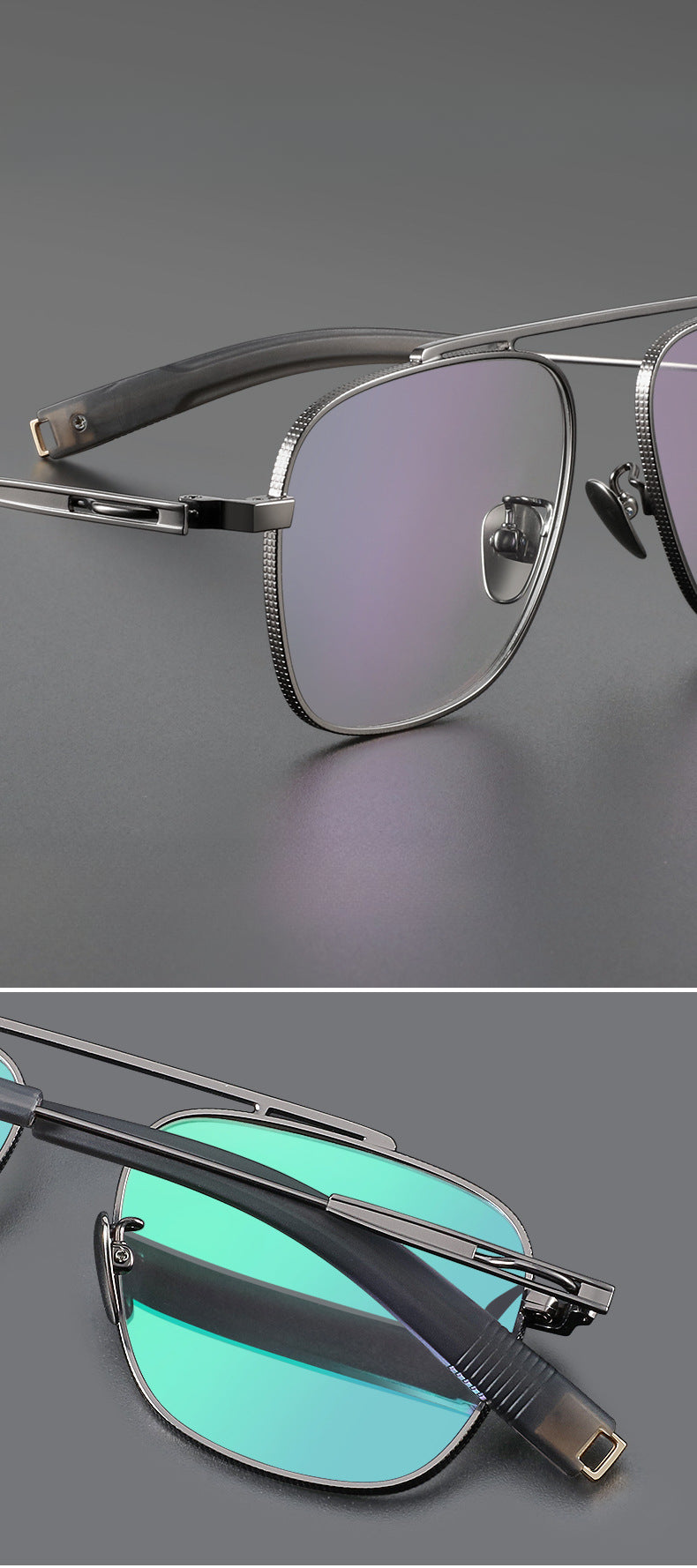 Titanium Aviator Square Sunglasses Frames ST LSA105 - Lightweight & Durable Eyewear for Men & Women - Perfect for Driving, Outdoor Activities & Fashion Accessories