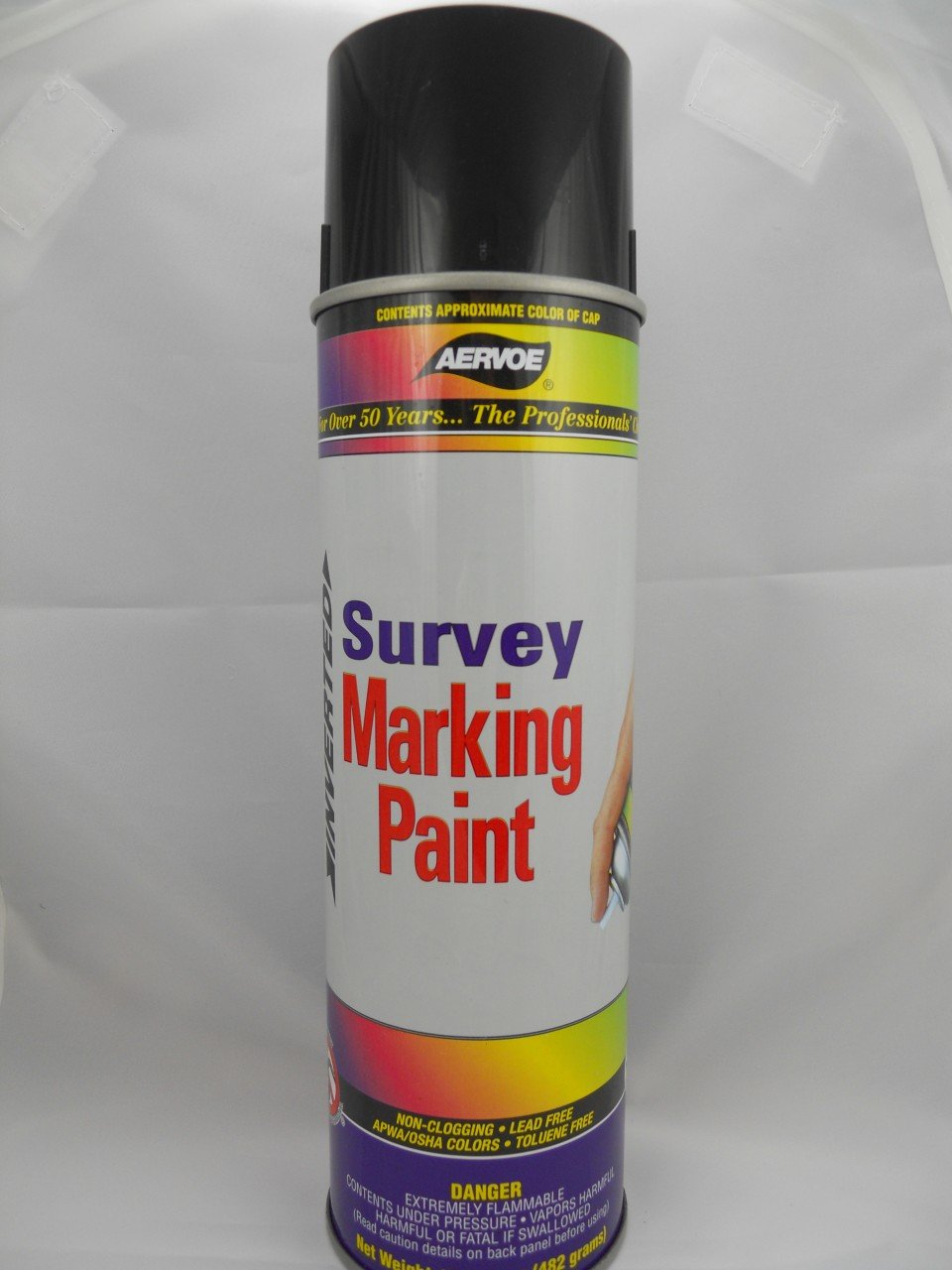 Aervoe Black Marking Paint Spray - High Visibility, Fast Drying for Construction, Road Marking & DIY Projects