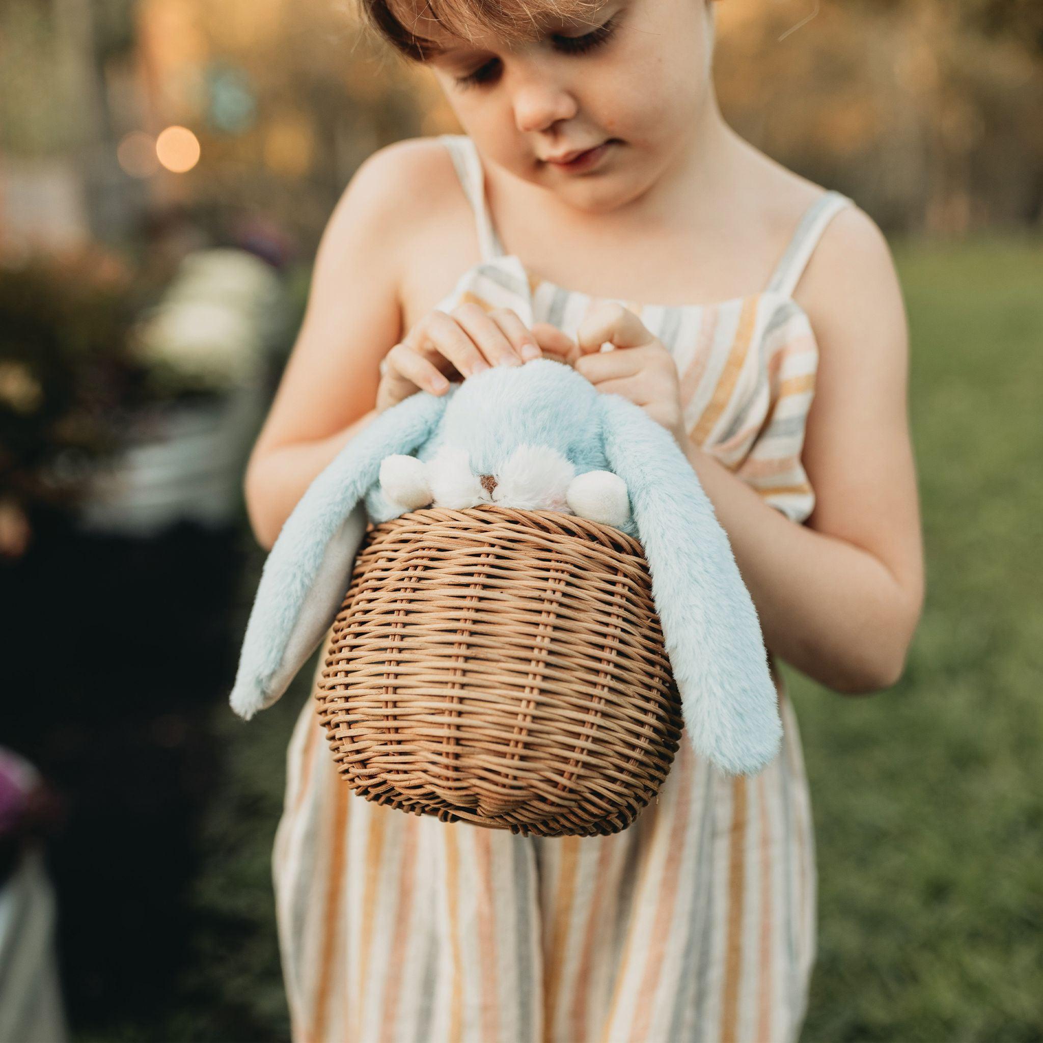 Tiny Nibble 8 Bunny Plush Toy - Maui Blue Stuffed Animal for Kids | Perfect for Cuddling, Nursery Decor & Gift Giving