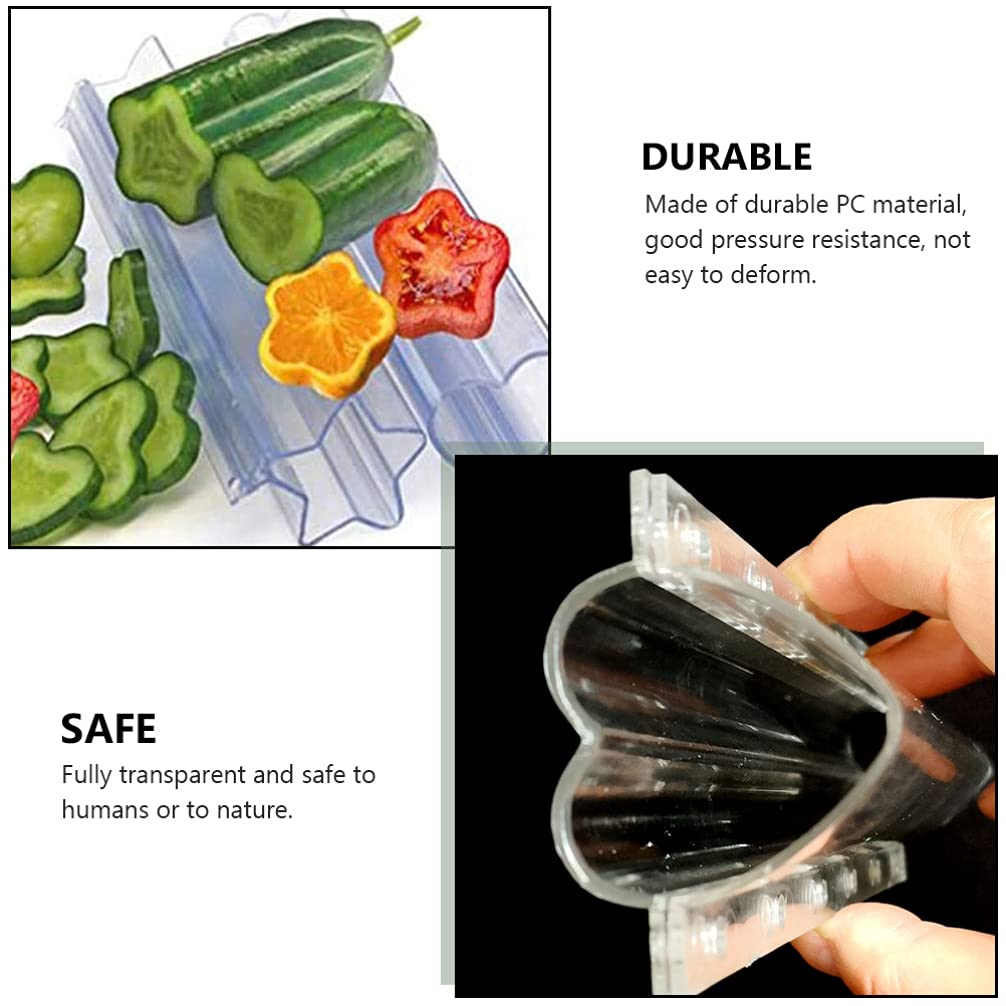 DOITOOL 2Pcs Heart Shaped Cucumber Molds - Plastic Fruit & Vegetable Shaping Forms for Garden - Transparent Plant Growth Molds for DIY Home Gardening & Creative Food Presentation