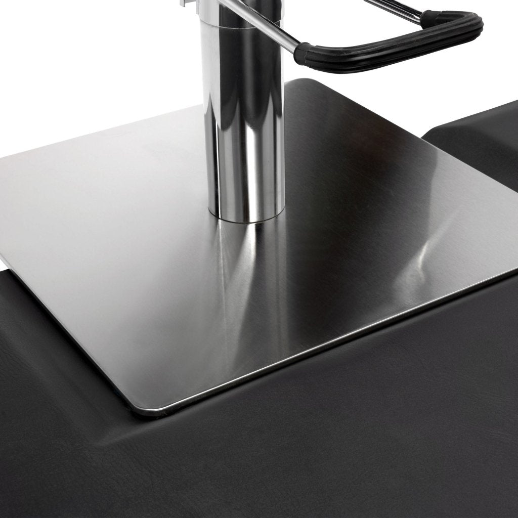 Lanvain Professional Barber Mat for Styling Chairs - Non-Slip Rectangular Design with Square Print, Model 3040R 1/2R - Perfect for Salon, Barbershop & Home Haircut Stations