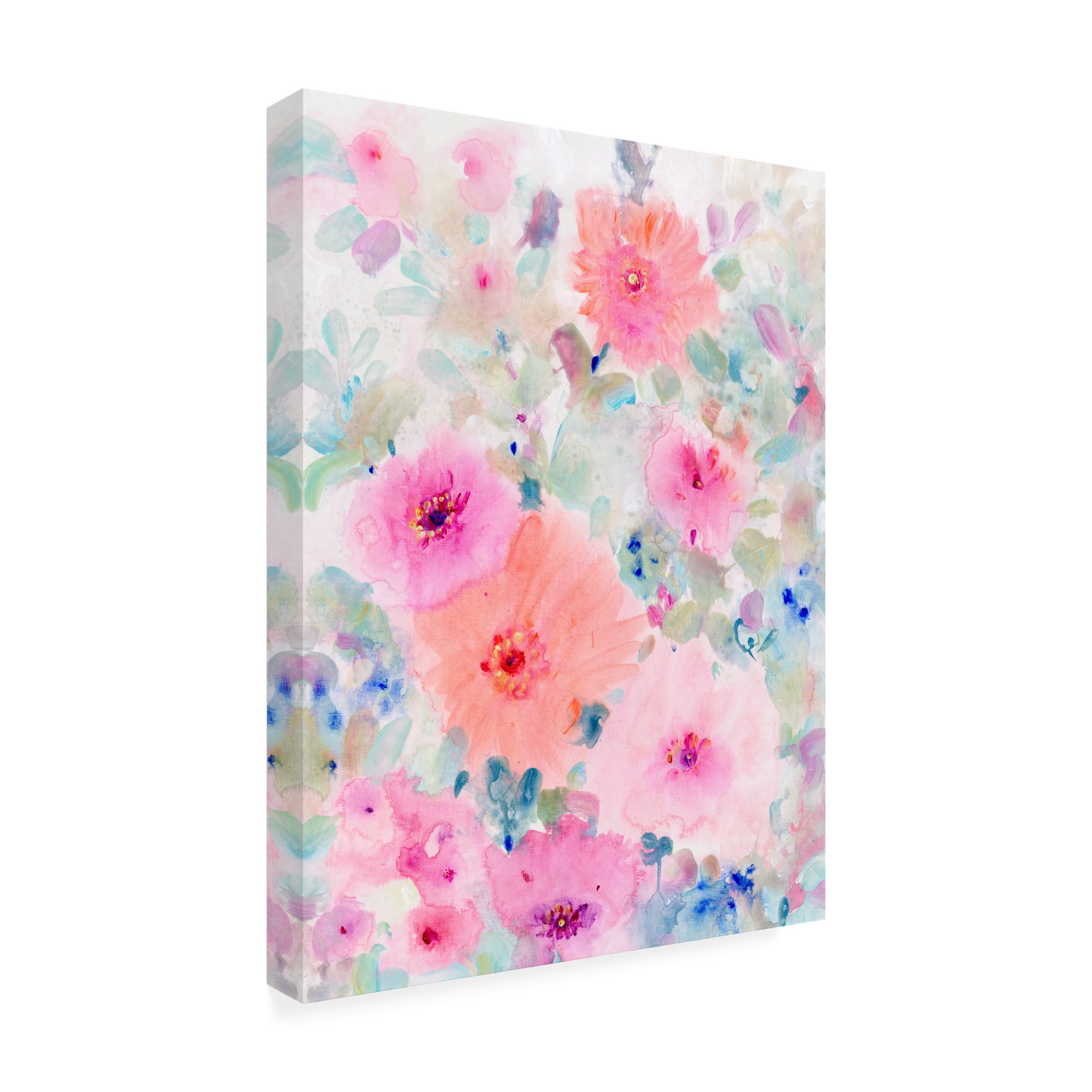Trademark Fine Art 'Bright Floral Design II' Canvas Wall Art by Tim O'Toole - Perfect for Living Room, Bedroom & Office Decor