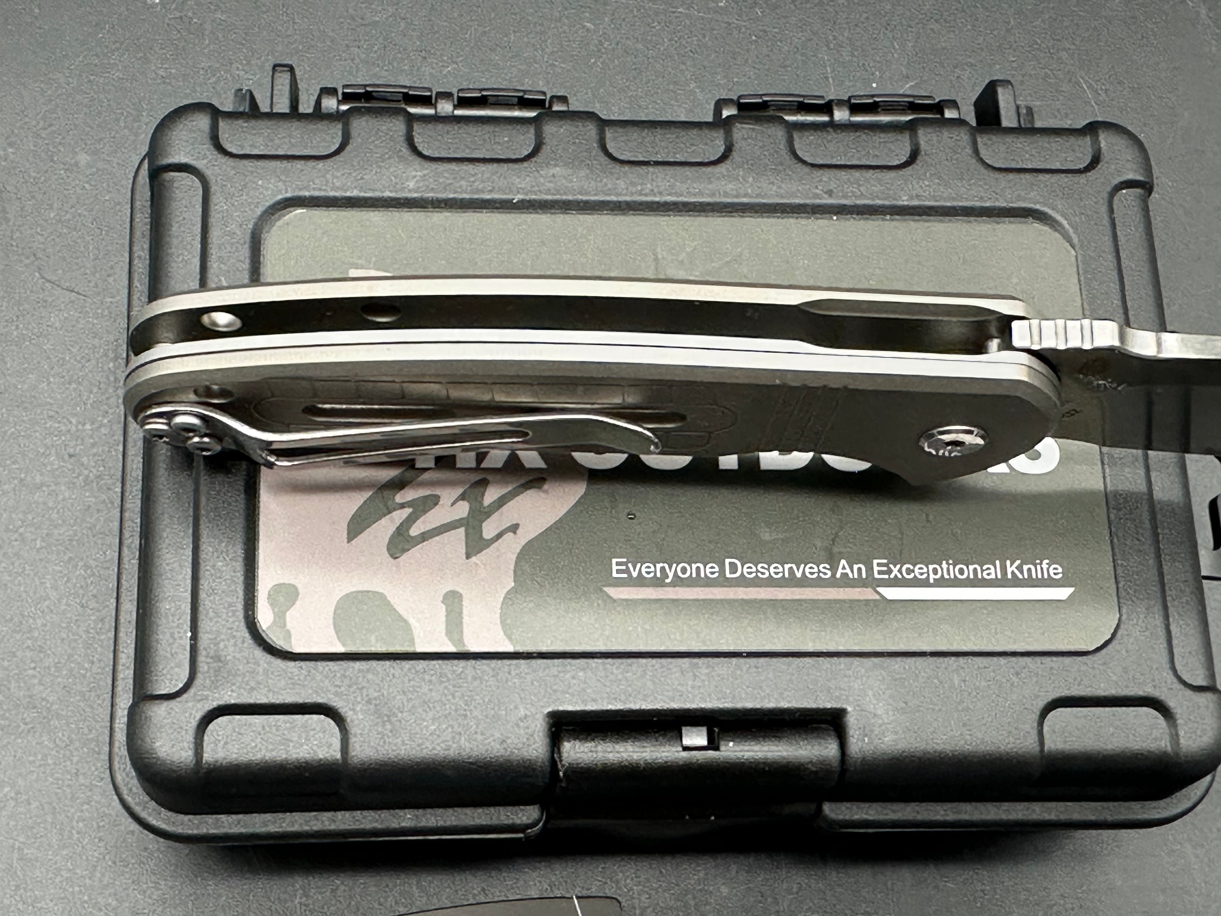 HX Outdoors ZD113S Titanium Handle Folding Knife with 2.85 Inch D2 Steel Blade - Perfect for Camping, Hiking & Outdoor Survival