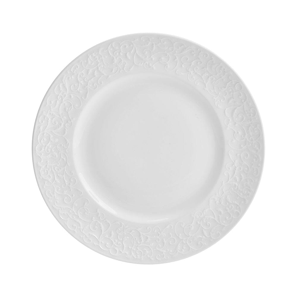 Elegant Parchment White 18-Piece Dinnerware Set - Service for 6 - Perfect for Family Dinners, Holiday Entertaining & Formal Dining Occasions