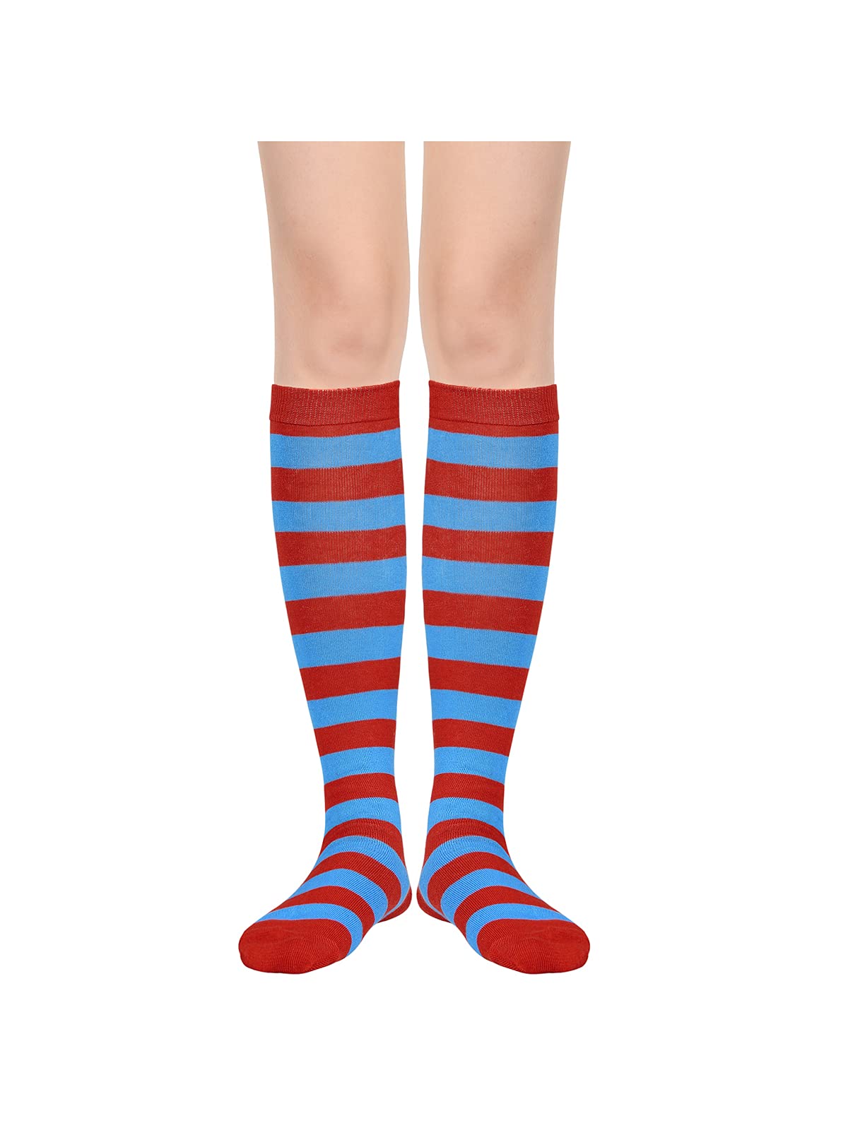 Century Star Women's Knee High Athletic Socks - Thin Stripes Compression Stockings for Running, Hiking & Outdoor Sports - Breathable & Comfortable Tube Socks for Workout, Yoga & Daily Wear