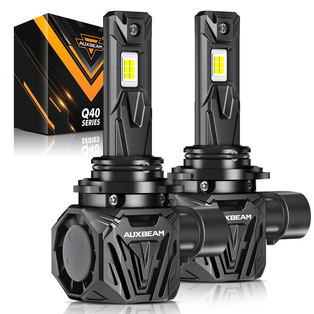 9006/HB4 LED Headlight Bulbs Q40 Series - 120W 30000LM Ultra Bright 6500K Cool White Light | 2 Pack | Perfect for Night Driving & Foggy Conditions