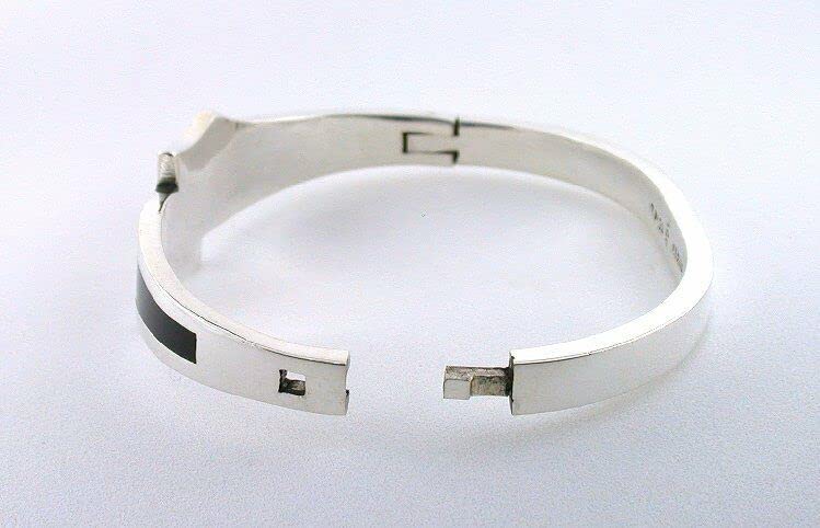 8 Inch Black Onyx Inlay Solid Sterling Silver Heavy Bracelet for Men & Women – Perfect for Gifts, Formal Events & Everyday Wear