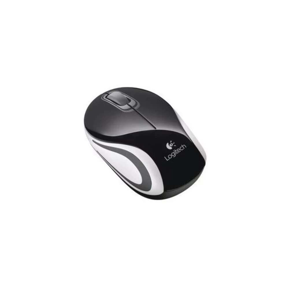 Logitech M187 Wireless Mouse - 2.4GHz RF USB Receiver - Black - Compact Design for Laptop, PC, Office & Travel Use