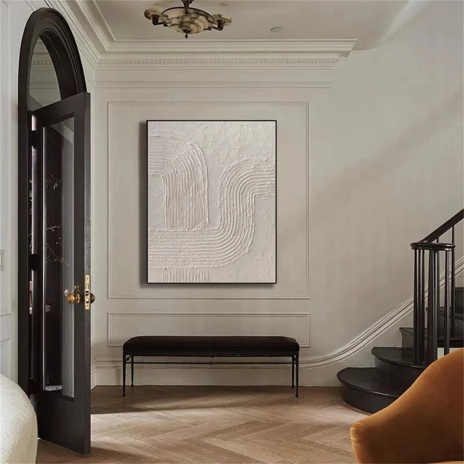 Beige & Brown Abstract Art Print #BB110 - Modern Wall Decor for Living Room, Bedroom & Office