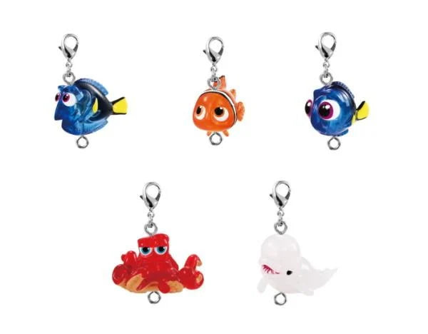 Bandai Disney Pixar Finding Dory Gashapon 5-Piece Mascot Strap Collection Figure Set - Perfect for Keychains, Backpacks, and Disney Collectibles