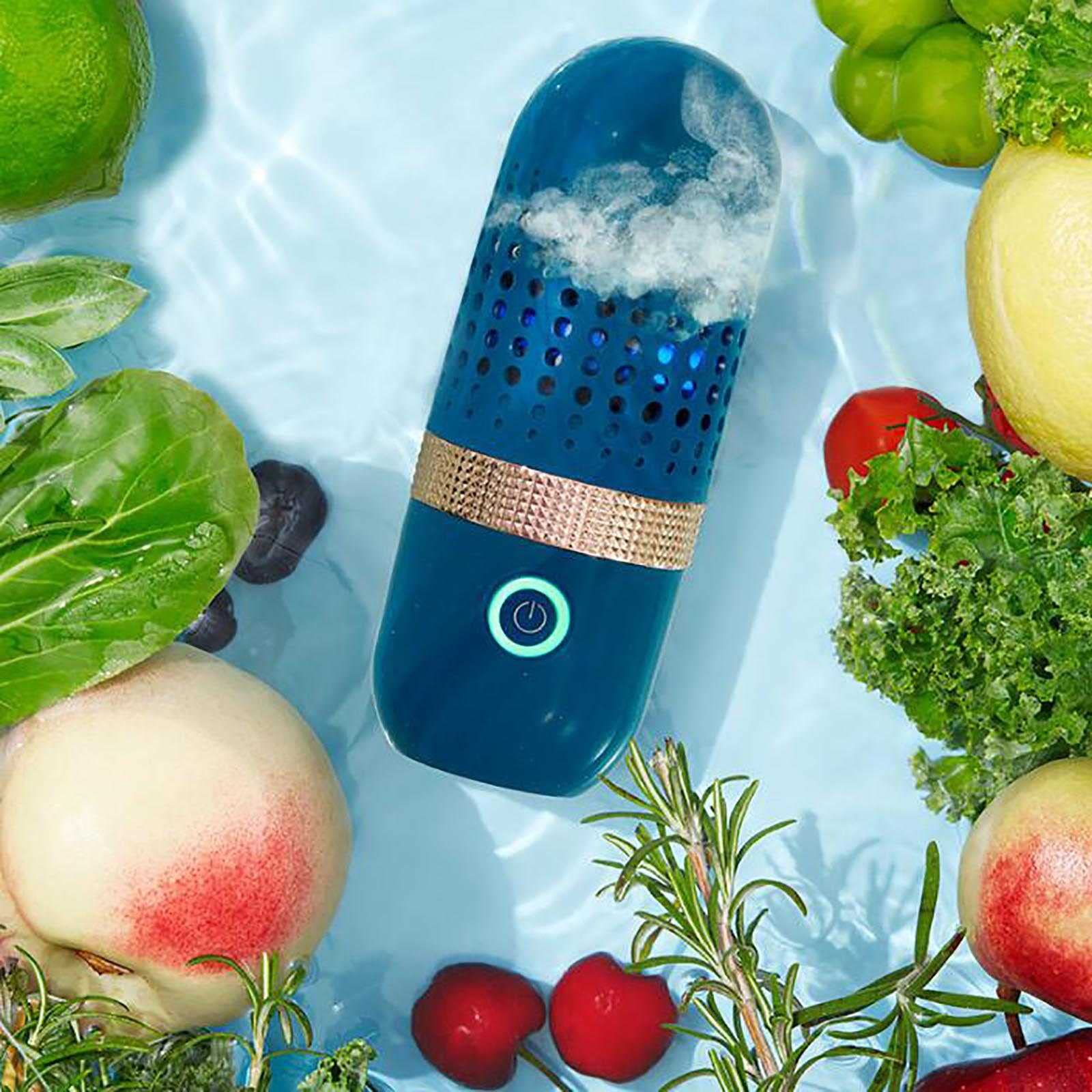 QFXFL Portable Ultrasonic Fruit and Vegetable Cleaner - Automatic Food Purifier for Washing Fruits, Vegetables, Rice & Meat | Kitchen Gadget for Healthy Eating & Food Safety
