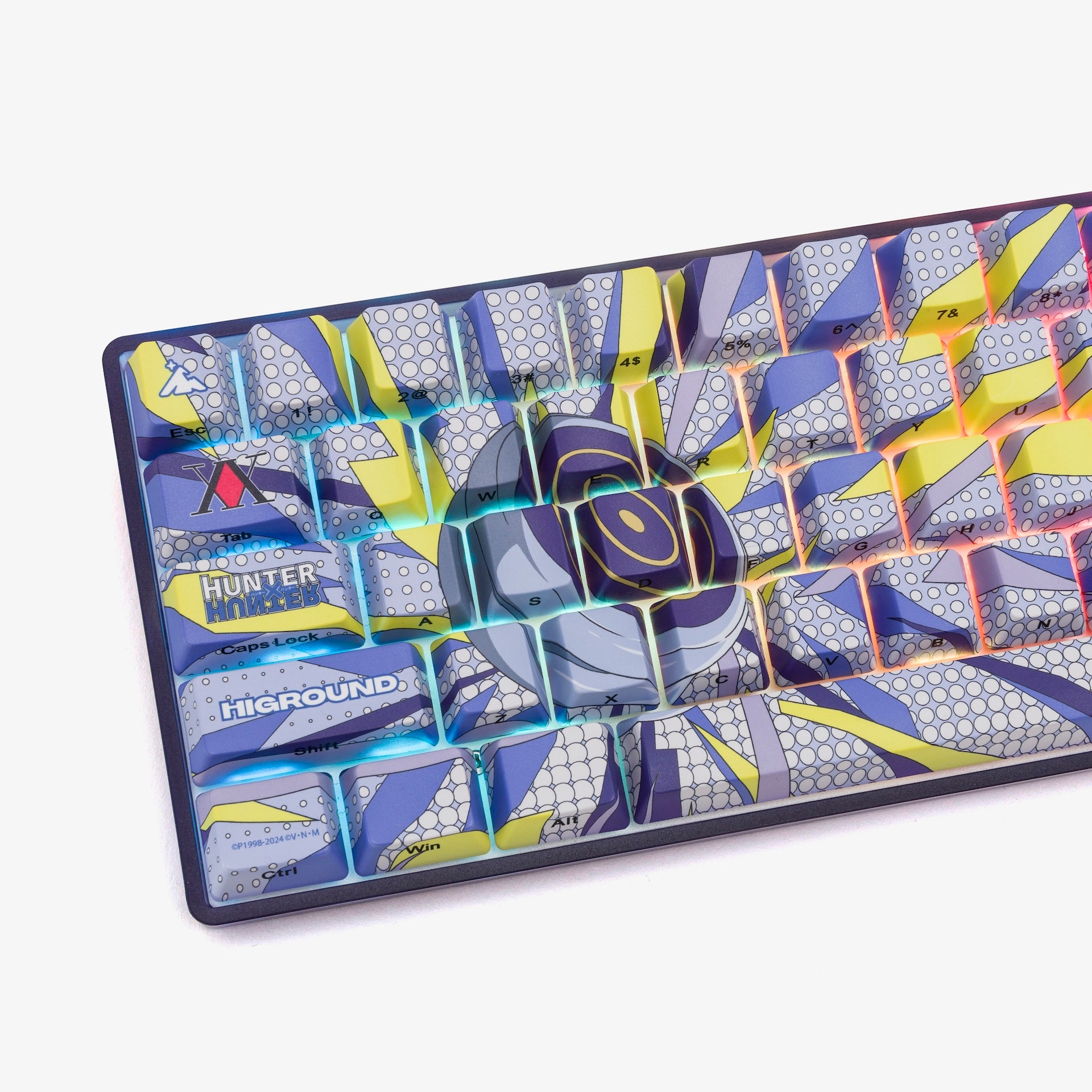 HxH x HG Basecamp 65HE Mechanical Keyboard - Killua Themed Custom Gaming Keyboard for PC & Mac - Perfect for Esports, Typing & Anime Fans