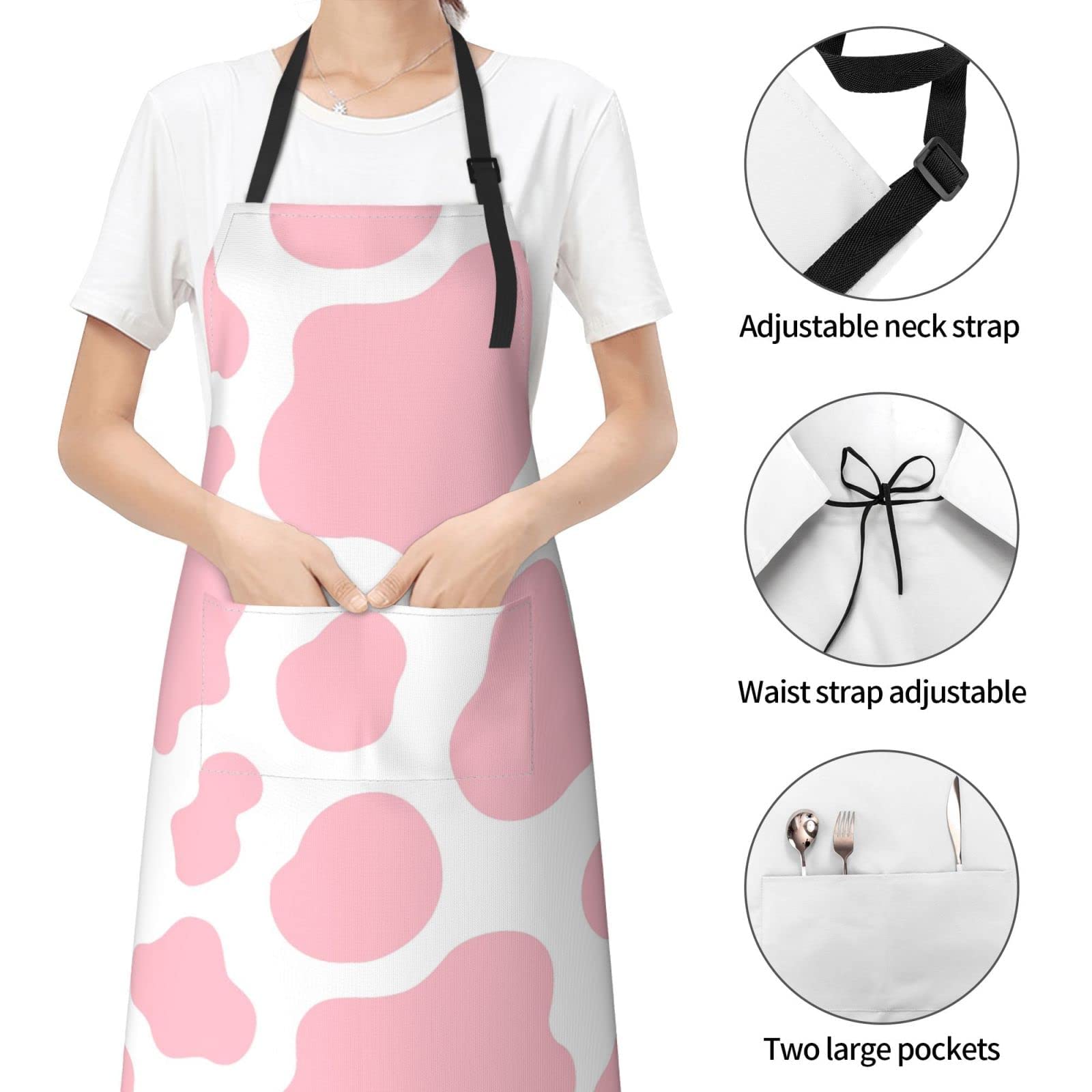 Stylish Adjustable Aprons for Women & Men with Pockets - Perfect for Cooking, Baking, BBQ & Kitchen Use