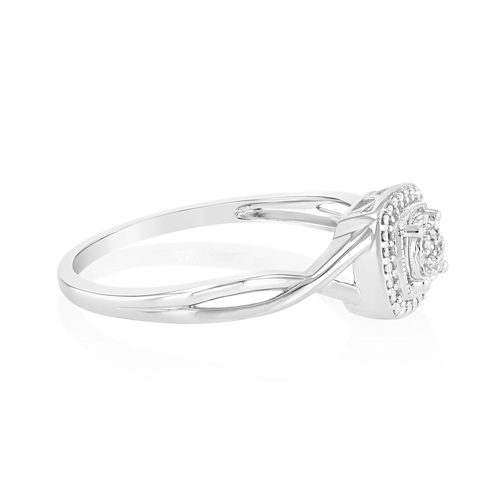 2 Carat Diamond Ring with 7 Brilliant Cut Diamonds in Sterling Silver 925 - Elegant Engagement & Wedding Ring for Women, Perfect for Proposals, Anniversaries and Special Occasions