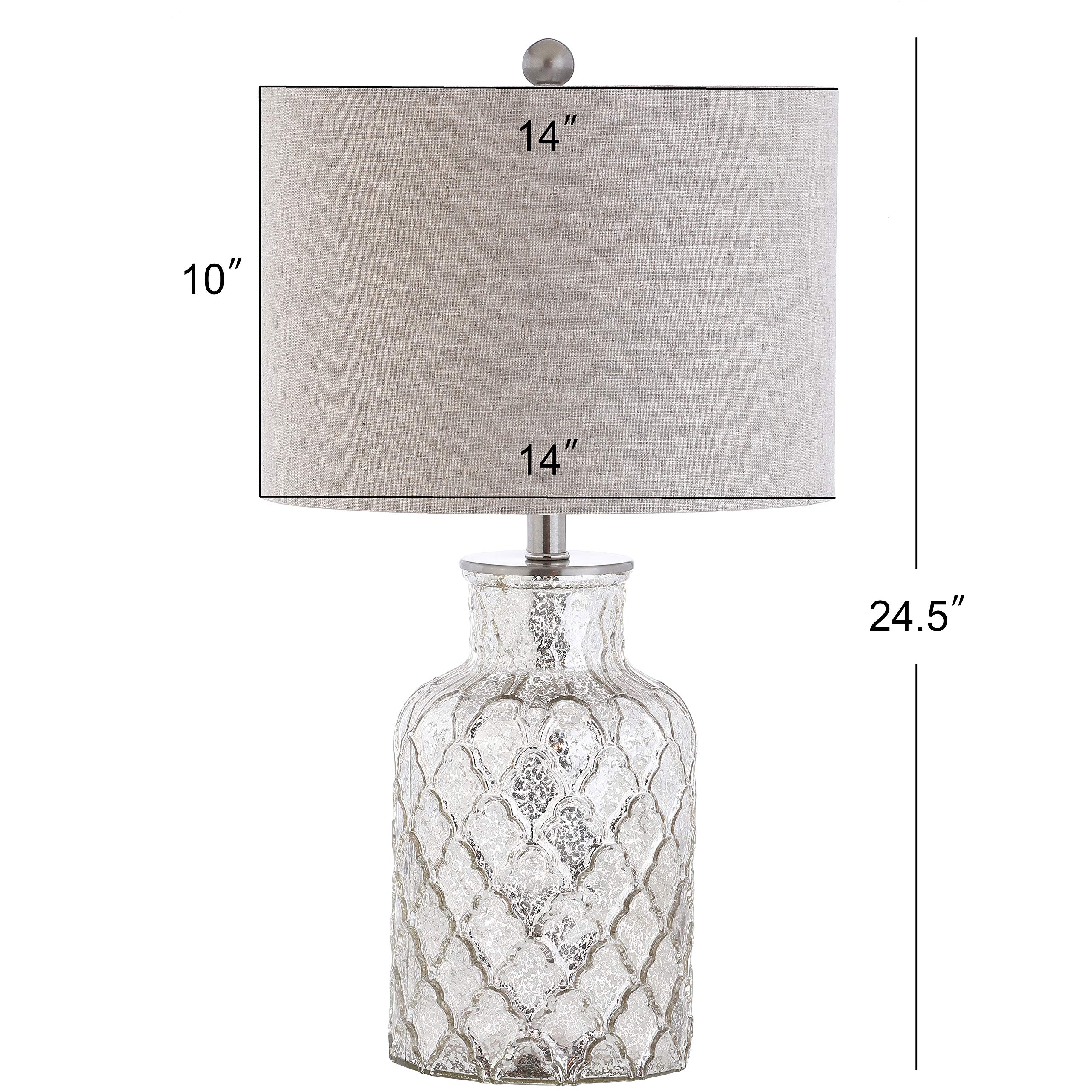 JONATHAN Y JYL1075A-SET2 Set of 2 Modern LED Glass Table Lamps - 24.5
