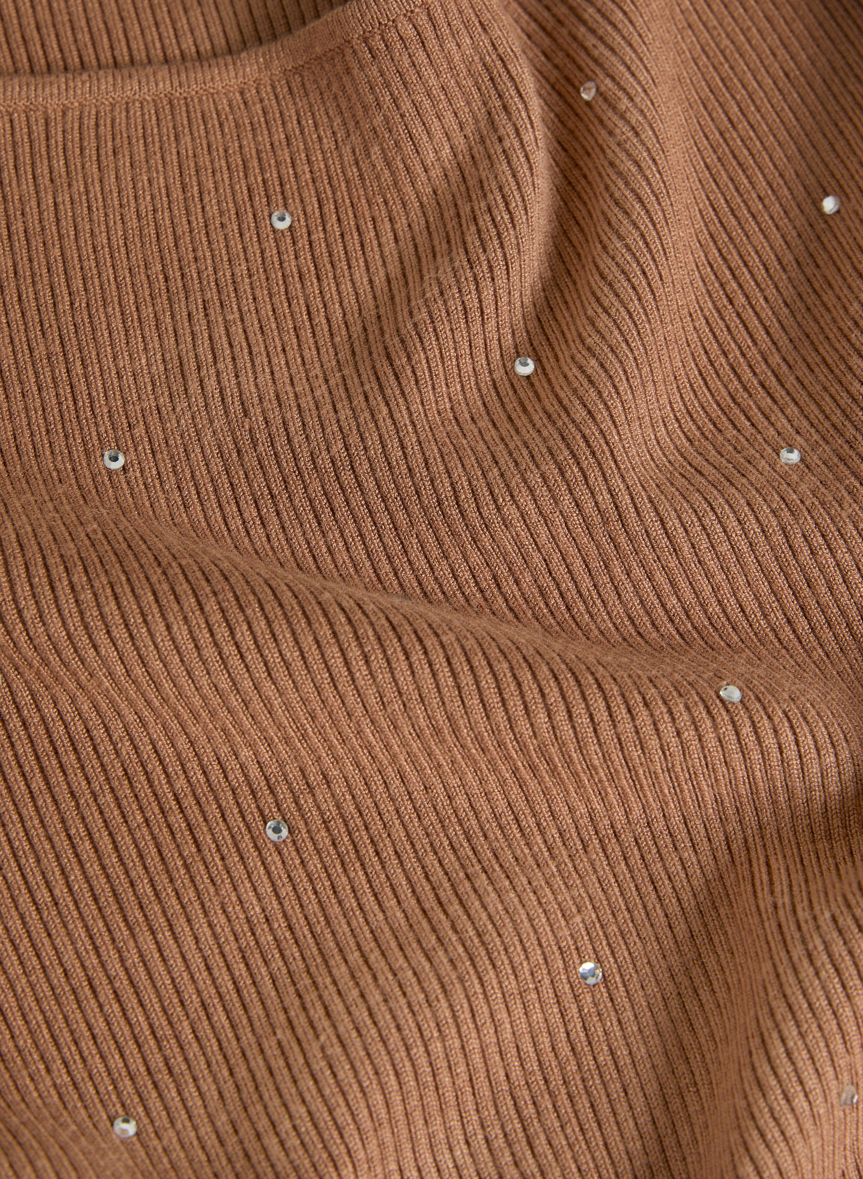 Elegant Cutout Design Rhinestone Detail Sweater for Women | Fashionable Knit Pullover | Perfect for Parties, Dates & Holiday Gatherings