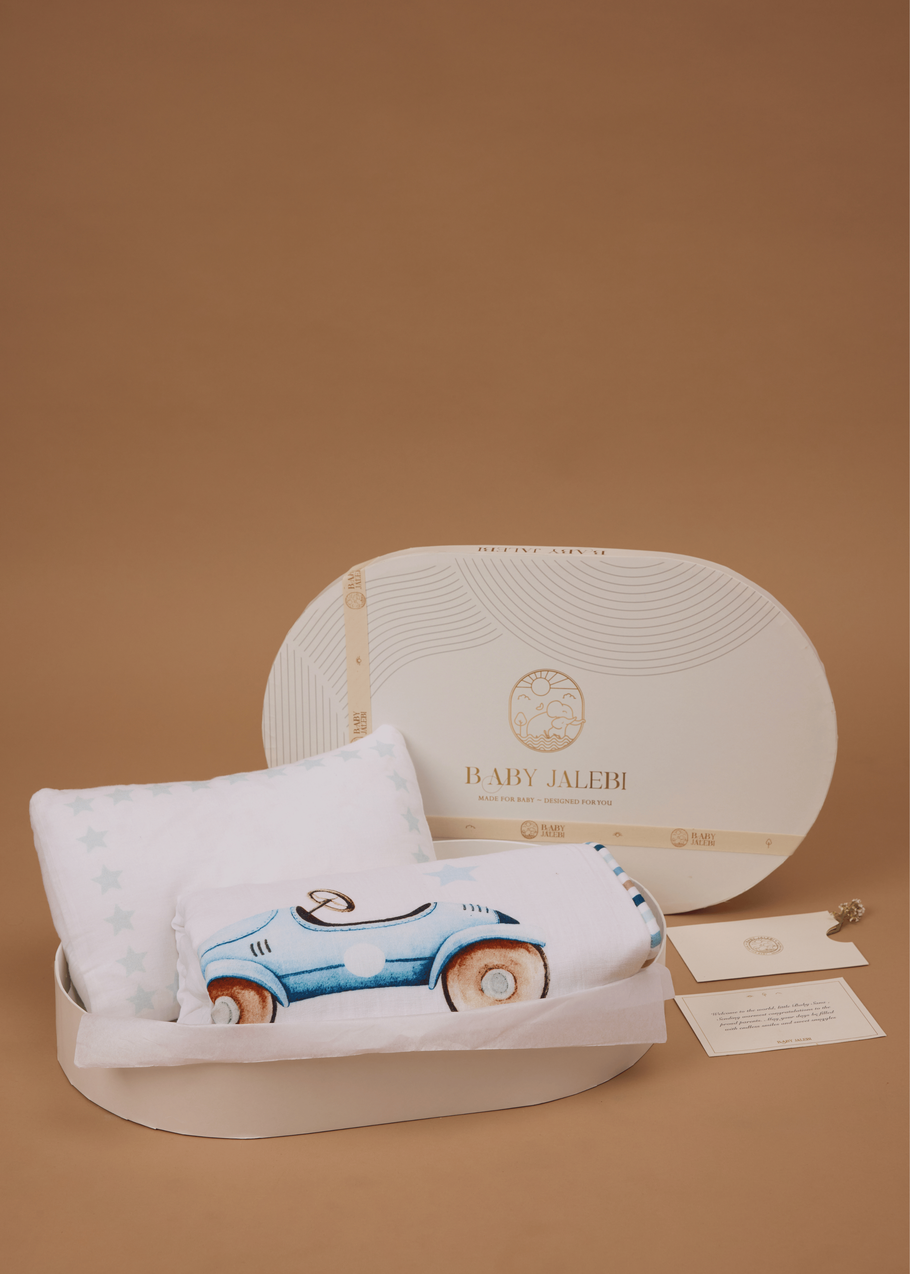 Soft & Cozy Roadster Baby Blanket and Pillow Gift Set - Perfect for Newborns, Nursery Decor, and Baby Shower Presents