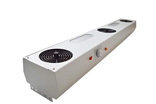 INTBUYING 3-Head Wall Mounted Ionizer Fan - 110V Industrial Anti-Static Air Curtain for Clean Rooms, Electronics Workstations & Manufacturing Facilities