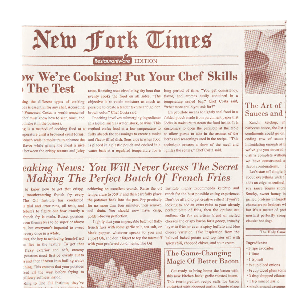 Eco-Friendly Sepia Newsprint Paper Snack Bags 4