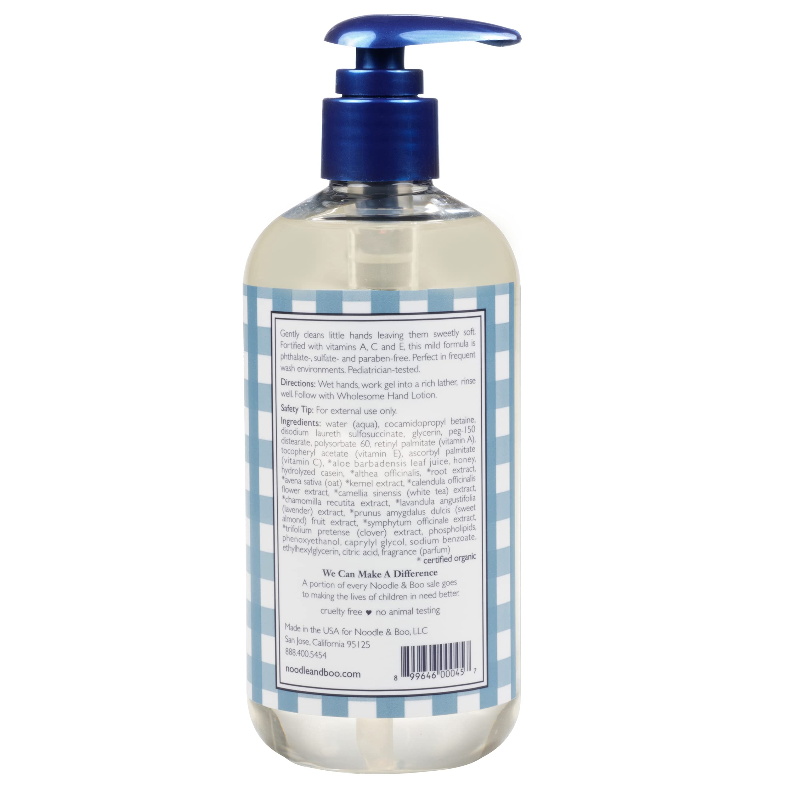 Noodle & Boo Fragrance-Free Gentle Baby Hand Wash - Hypoallergenic & Tear-Free for Sensitive Skin | Perfect for Newborns, Toddlers & Kids Daily Hand Hygiene