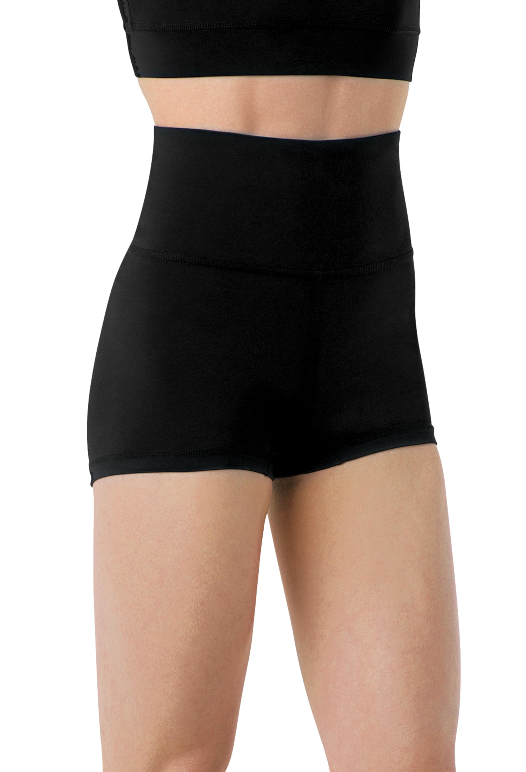 Balera FlexTek High Waist Yoga Shorts for Women & Girls - Breathable Workout Shorts for Dance, Gym, Running & Activewear