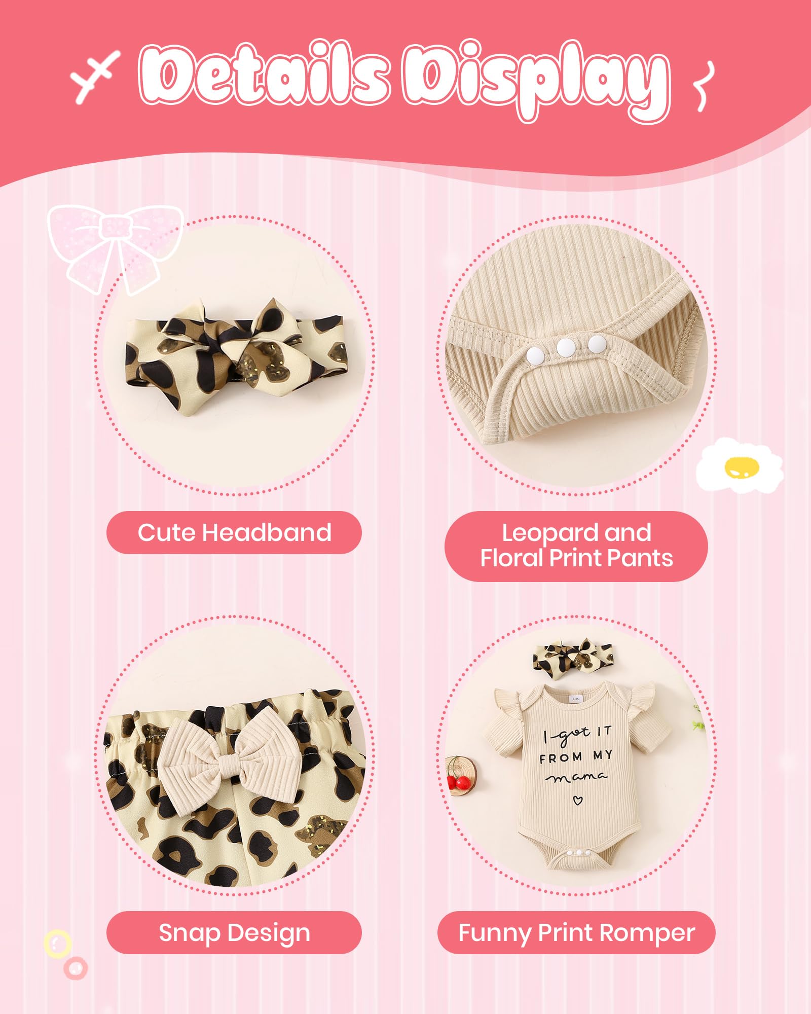 OLLUISNEO Newborn Baby Girl Clothes - Cute Floral Long Sleeve Romper & Pant Set for Infants | Soft & Warm Winter Outfits | Perfect for Fall & Winter Season, Holiday Photos, Family Gatherings & Daily Wear
