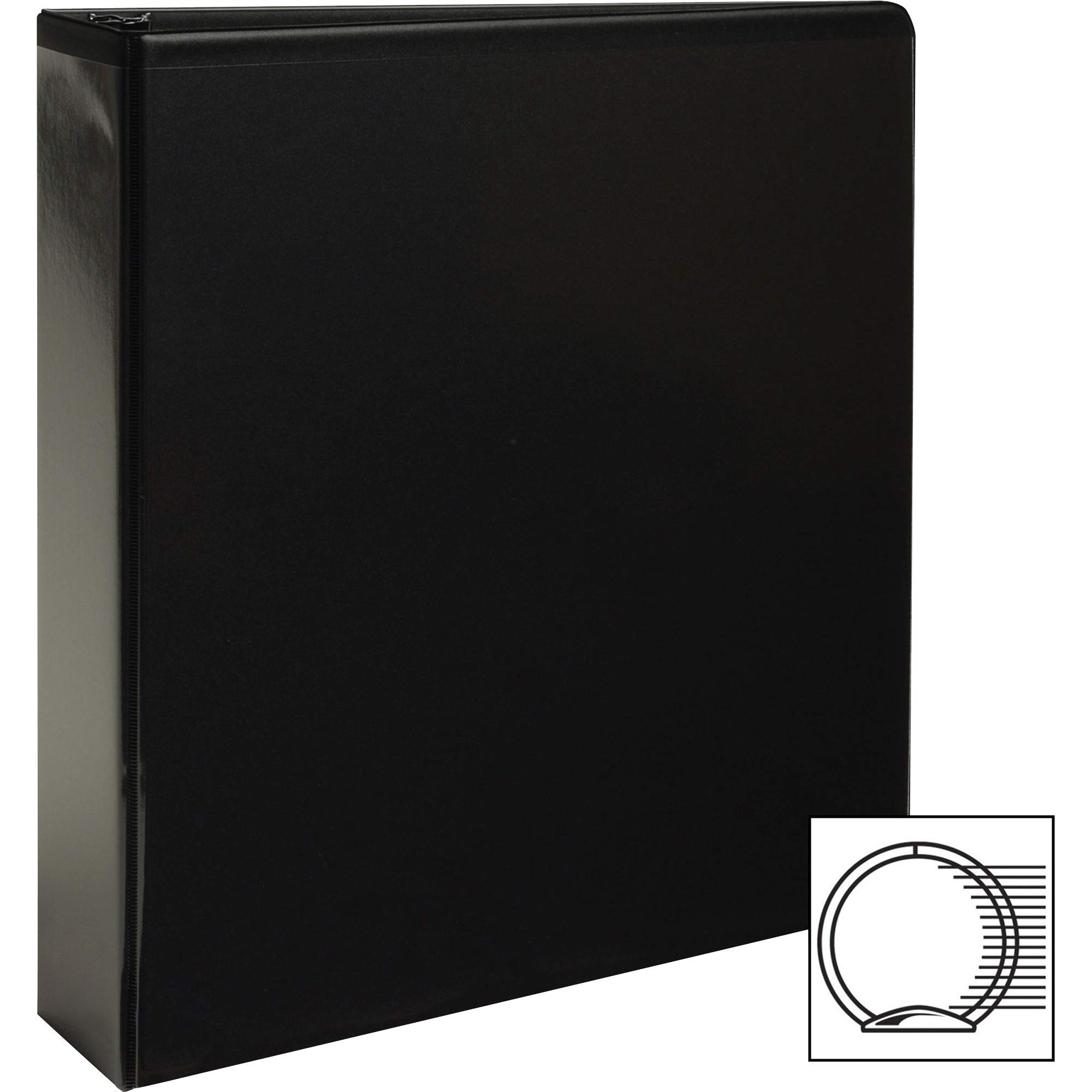 2 Inch 3-Ring Binder 12 Pack - Heavy Duty Black Binders for School, Office & Home - Holds 475 Sheets, Clear View Customizable Cover - Perfect for Presentations, Reports & Organizing Documents