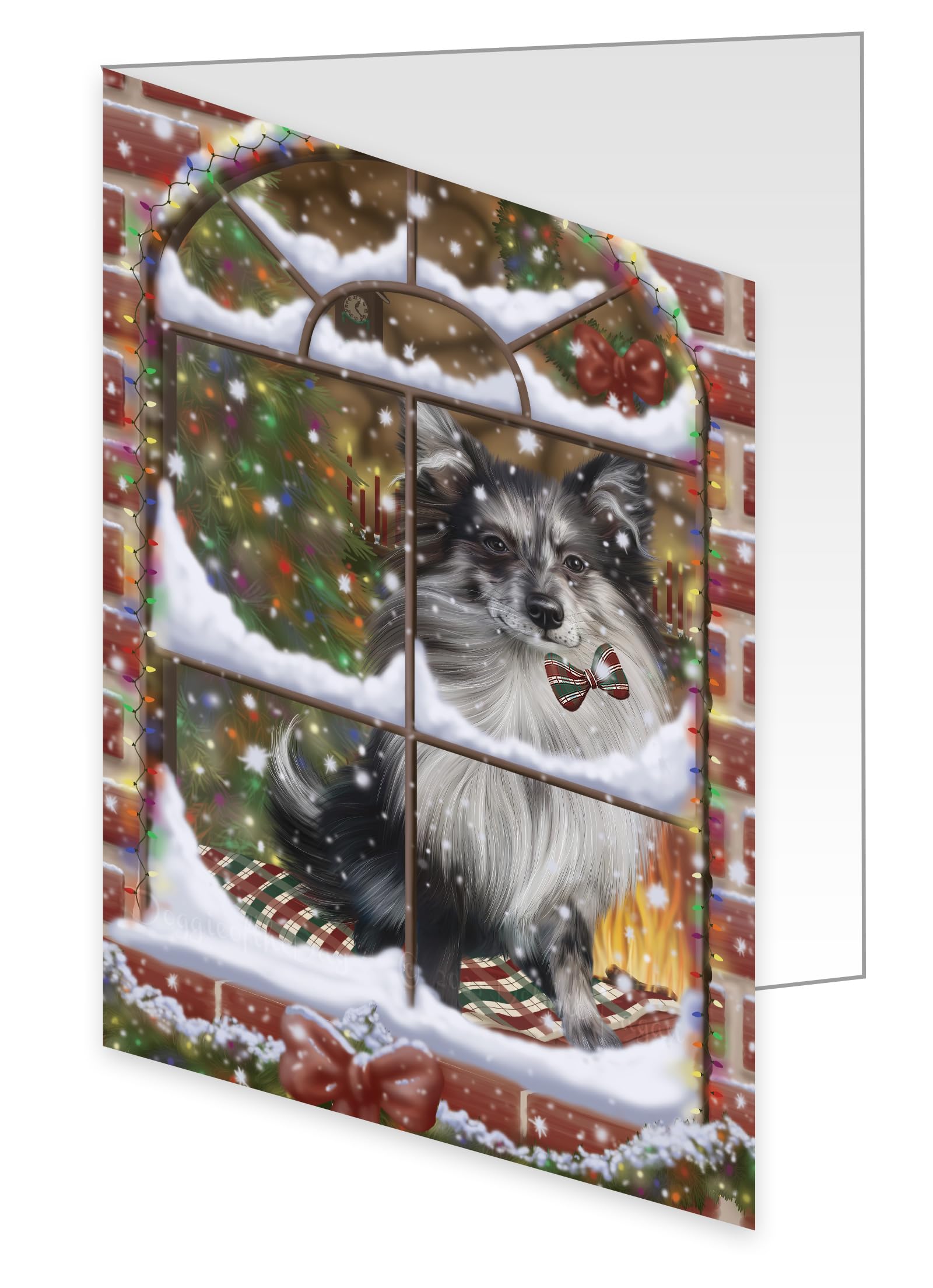 Pomeranian Dog Christmas Greeting Cards - 10 Adorable Pet Holiday Invitation Cards with Envelopes - Festive Pet Artwork for Xmas Gifts & Home Decor (GCD65867) | Perfect for Sending Holiday Wishes to Dog Lovers & Decorating Your Home