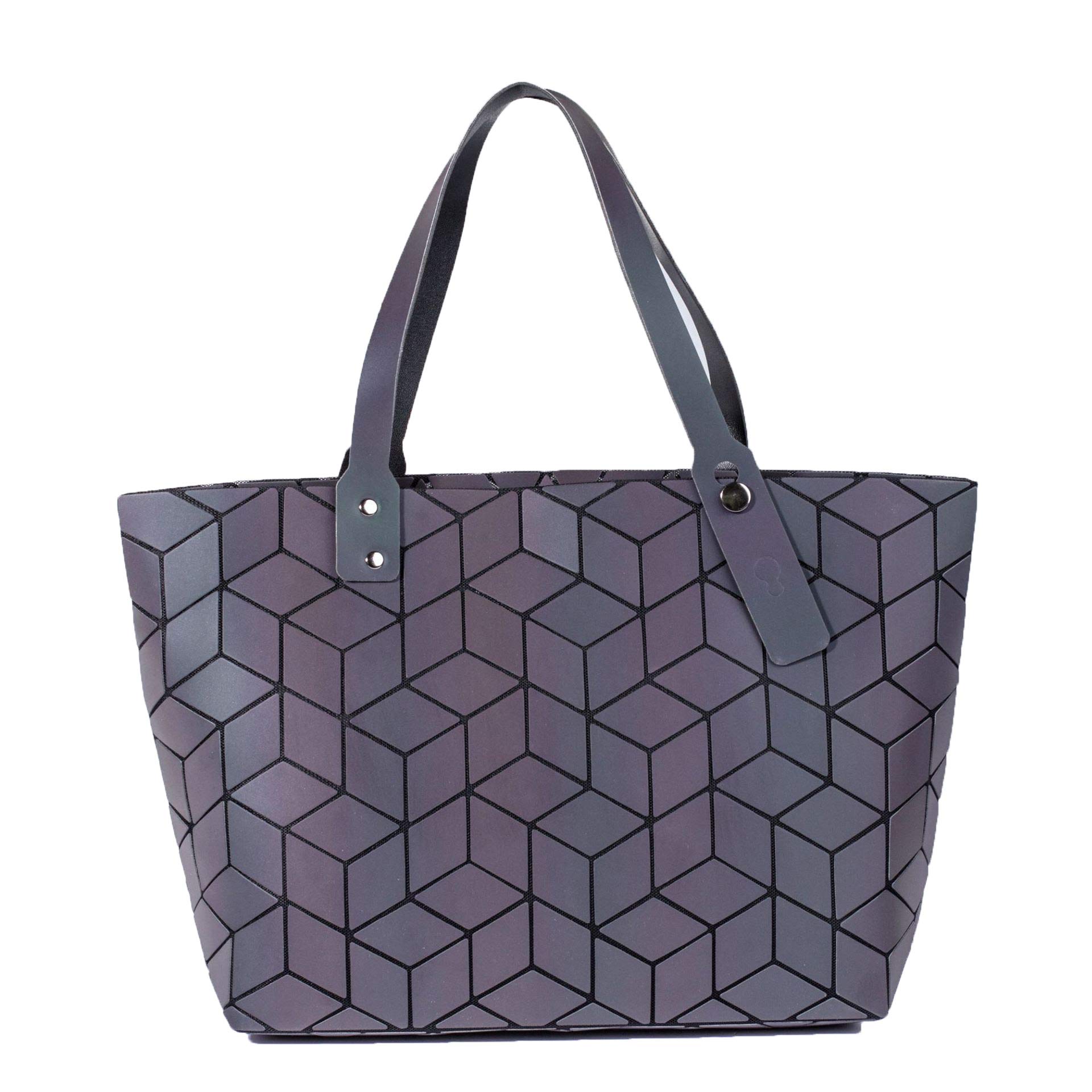 Holographic Crossbody Bag for Women - Geometric Luminous Tote for Parties & Night Out