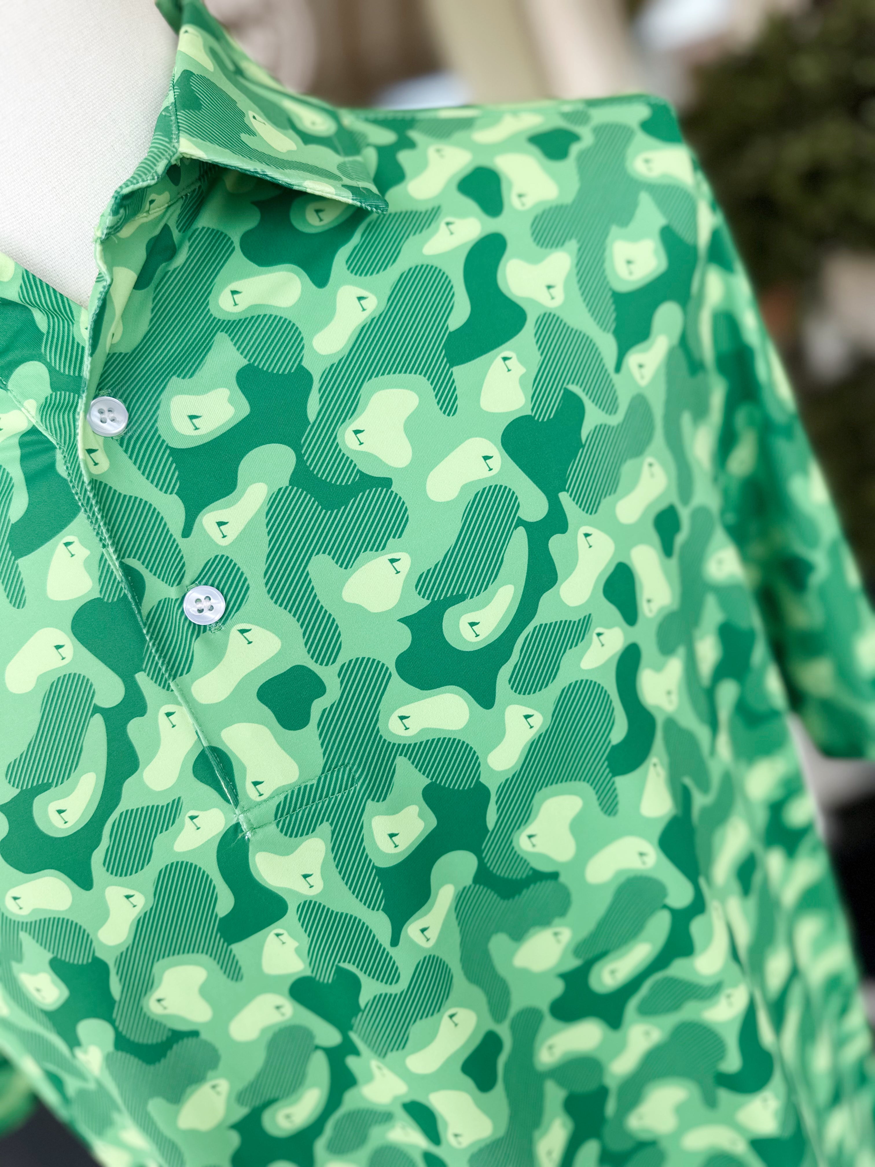 Meripex Men's Golf Camo Polo Shirt - Moisture-Wicking, UV Protection & Breathable for Golf, Outdoor & Casual Wear
