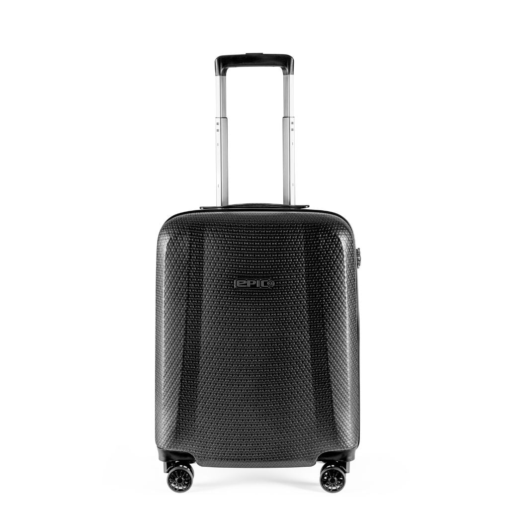 Epic GTO 5.0 20-Inch Carry On Lightweight Hardside Luggage - Frozen Black | TSA Approved Spinner Suitcase for Air Travel, Business Trips & Weekend Getaways
