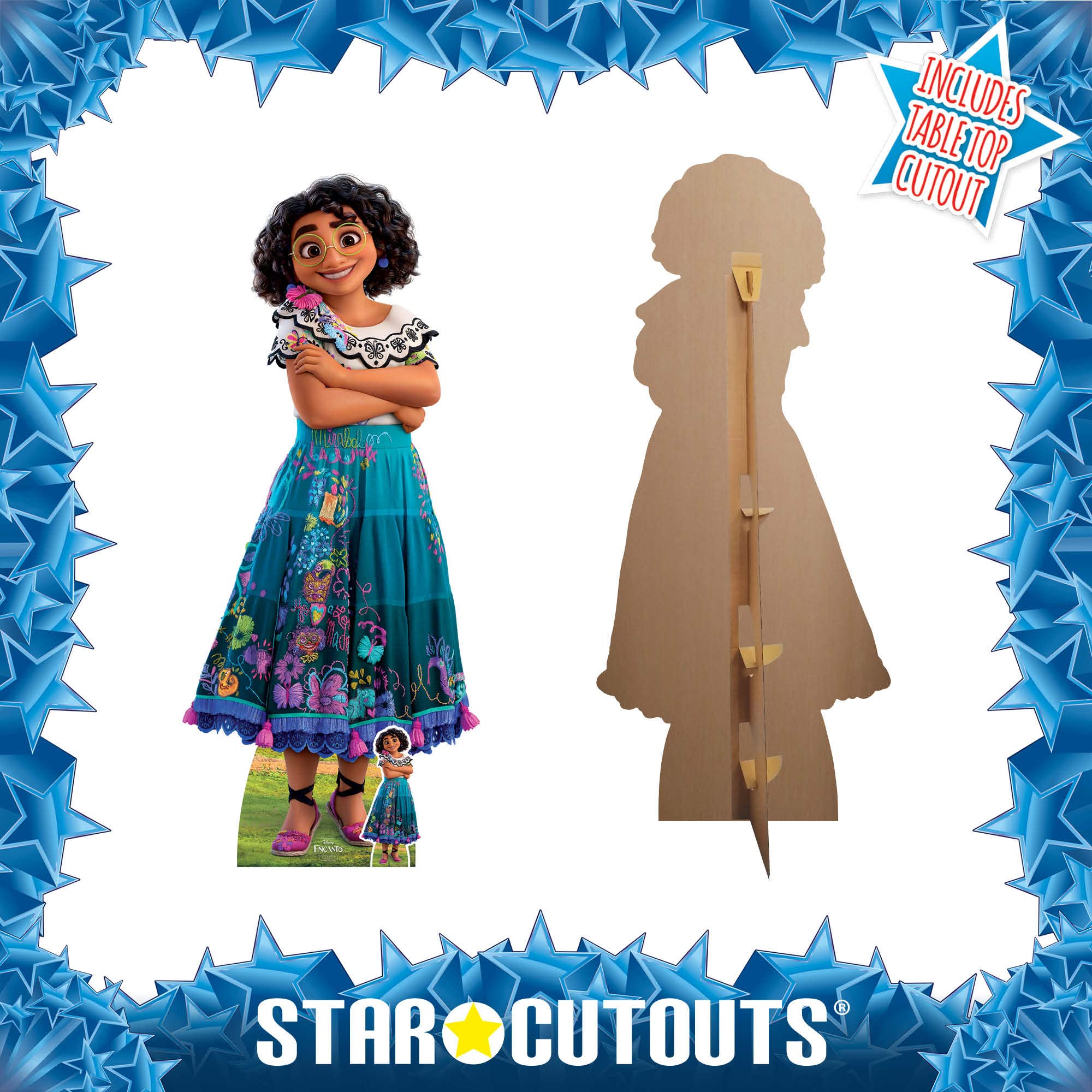 STAR CUTOUTS SC4104 Mirabel Encanto Life-Size Cardboard Cutout Standee - Free 2pc Mini Party Decorations & Gift (Red) | Perfect for Disney Movie Themed Parties, Birthday Decorations & Photo Booths