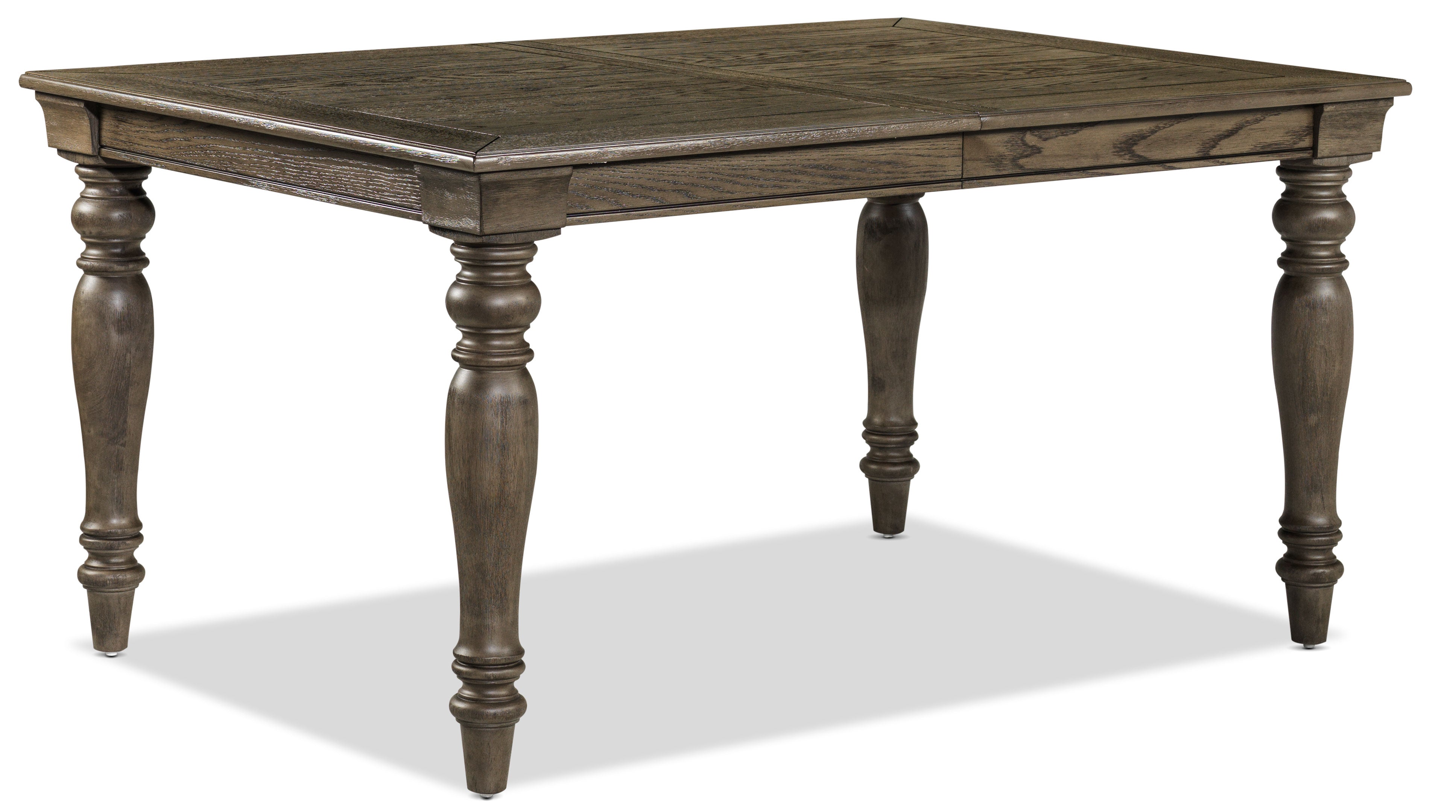 Bilboa Extendable Dining Table - Solid Roasted Oak Wood - Expandable Kitchen Table for Small Spaces & Family Gatherings - Modern Farmhouse & Dining Room Furniture