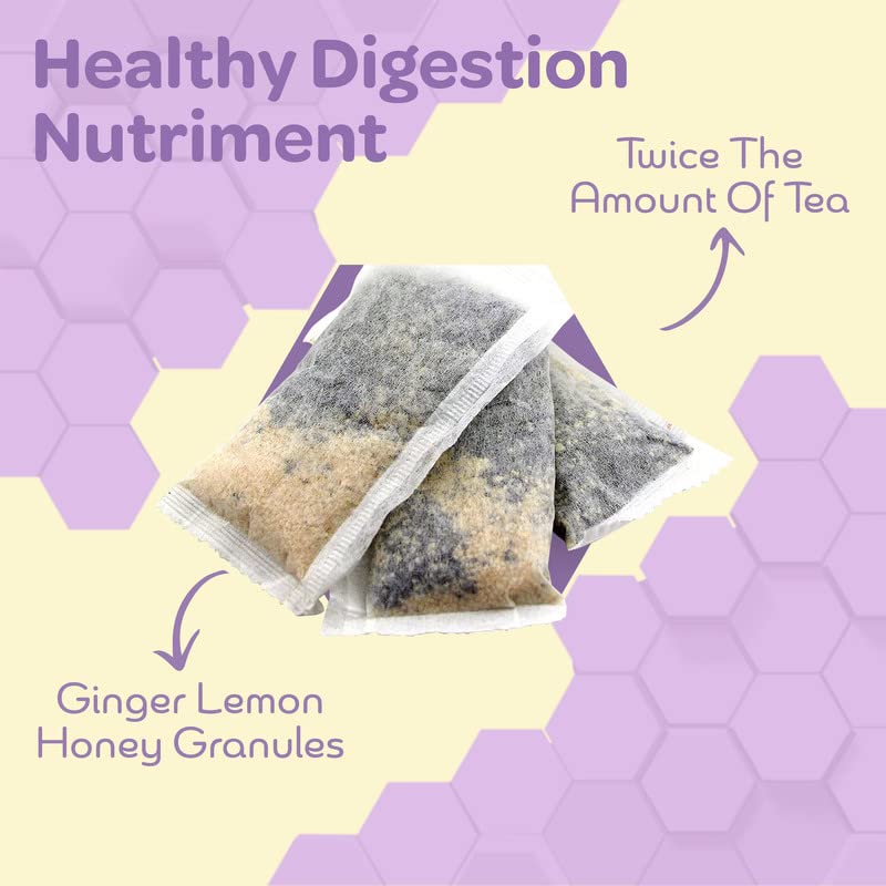 Organic Honey Lemon Ginger Tea Bags - 24 Count for Healthy Digestion & Wellness - Caffeine-Free Herbal Tea for Relaxation