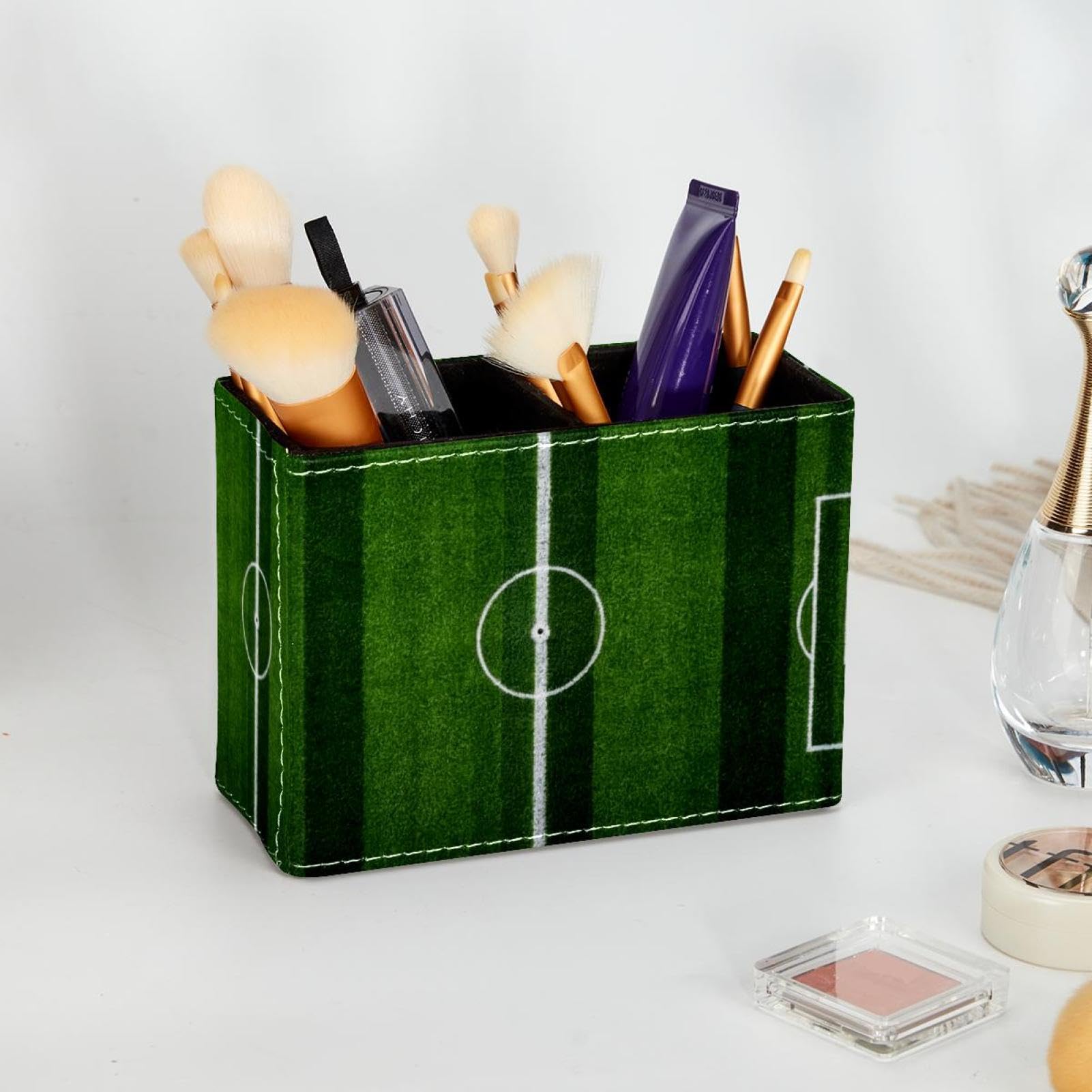 Football Themed Pen Holder for Desk - Stylish Pencil Organizer with Sports Court Design - Perfect Office Supplies for Football Fans & Sports Enthusiasts - Great for Home, Office, or School Desk Organization