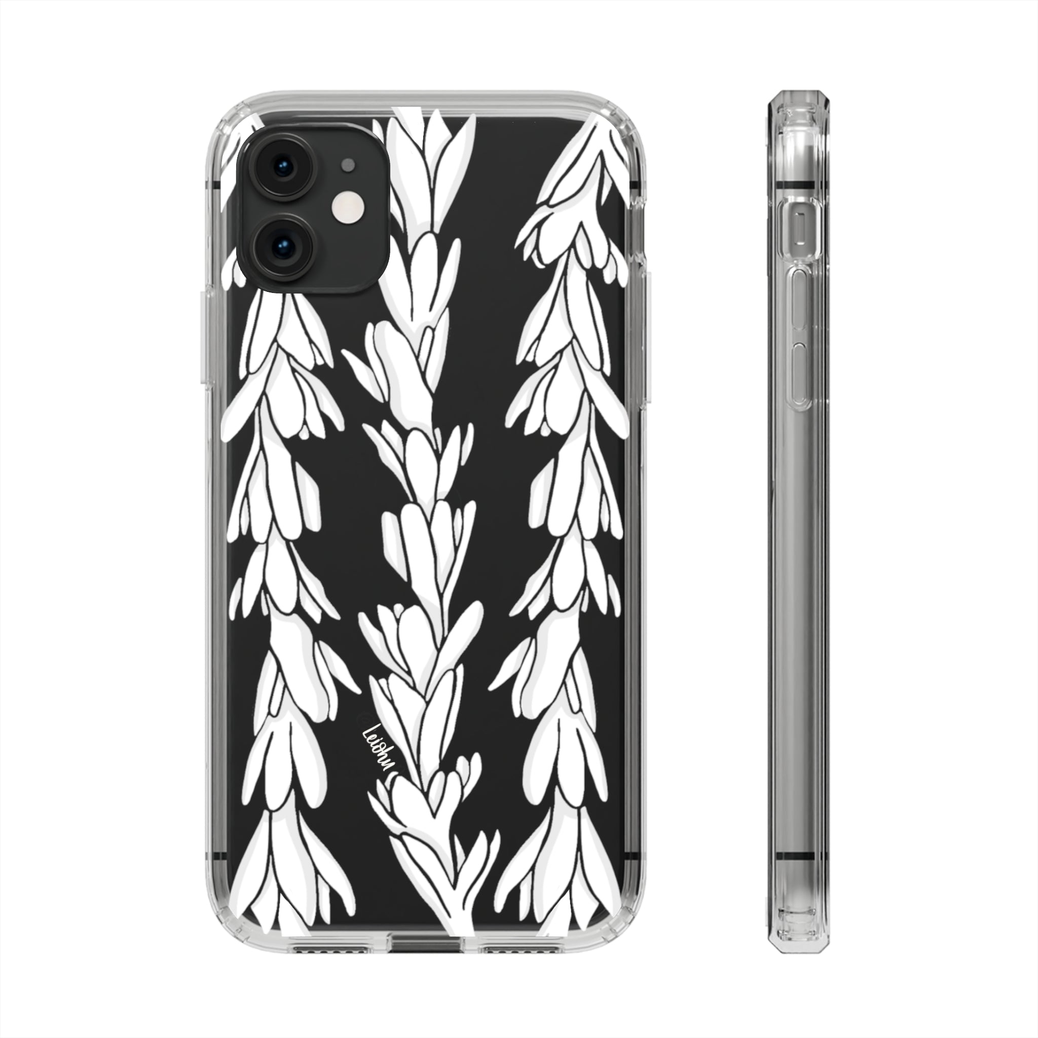 Premium Tuberose Lei Clear Phone Case - Shatterproof & Slim Design for iPhone & Samsung | Perfect for Hawaiian Luau, Beach Parties & Tropical Vacations