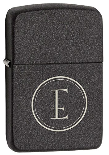 Zippo 1941 Replica Black Crackle Windproof Lighter - Free Initial Laser Engraving | Vintage Style Collectible for Outdoor Camping, Hiking & Everyday Carry (EDC)