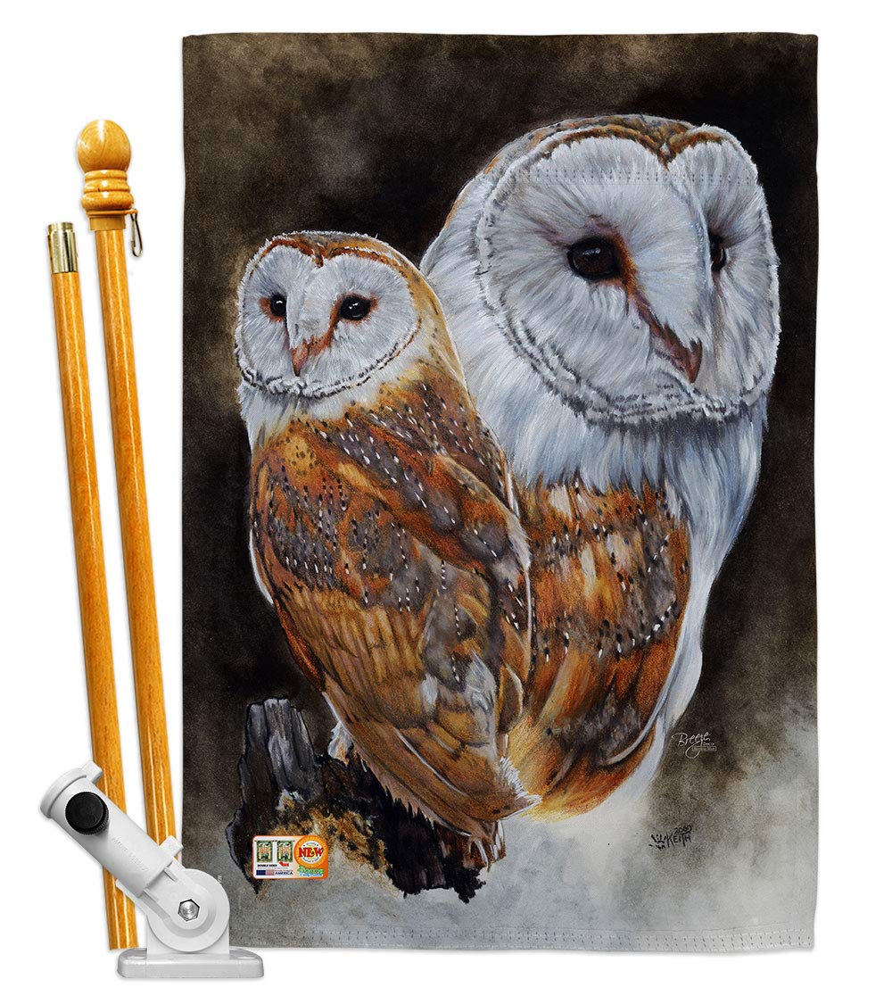 Lustrous Garden Birds House Flag Set 28