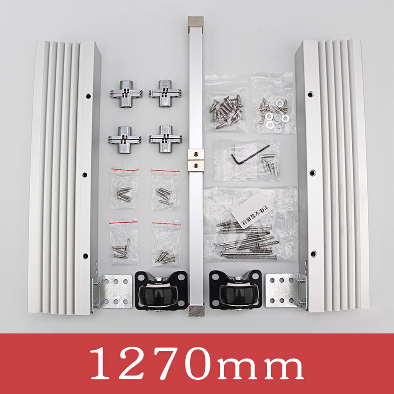 Full Extension Table Slide - Heavy Duty Aluminum Telescopic Cabinet Guide Rail Hinge for Concealed Table Desk & Kitchen Countertop (1270mm) - Perfect for Space-Saving Furniture & DIY Home Improvement Projects