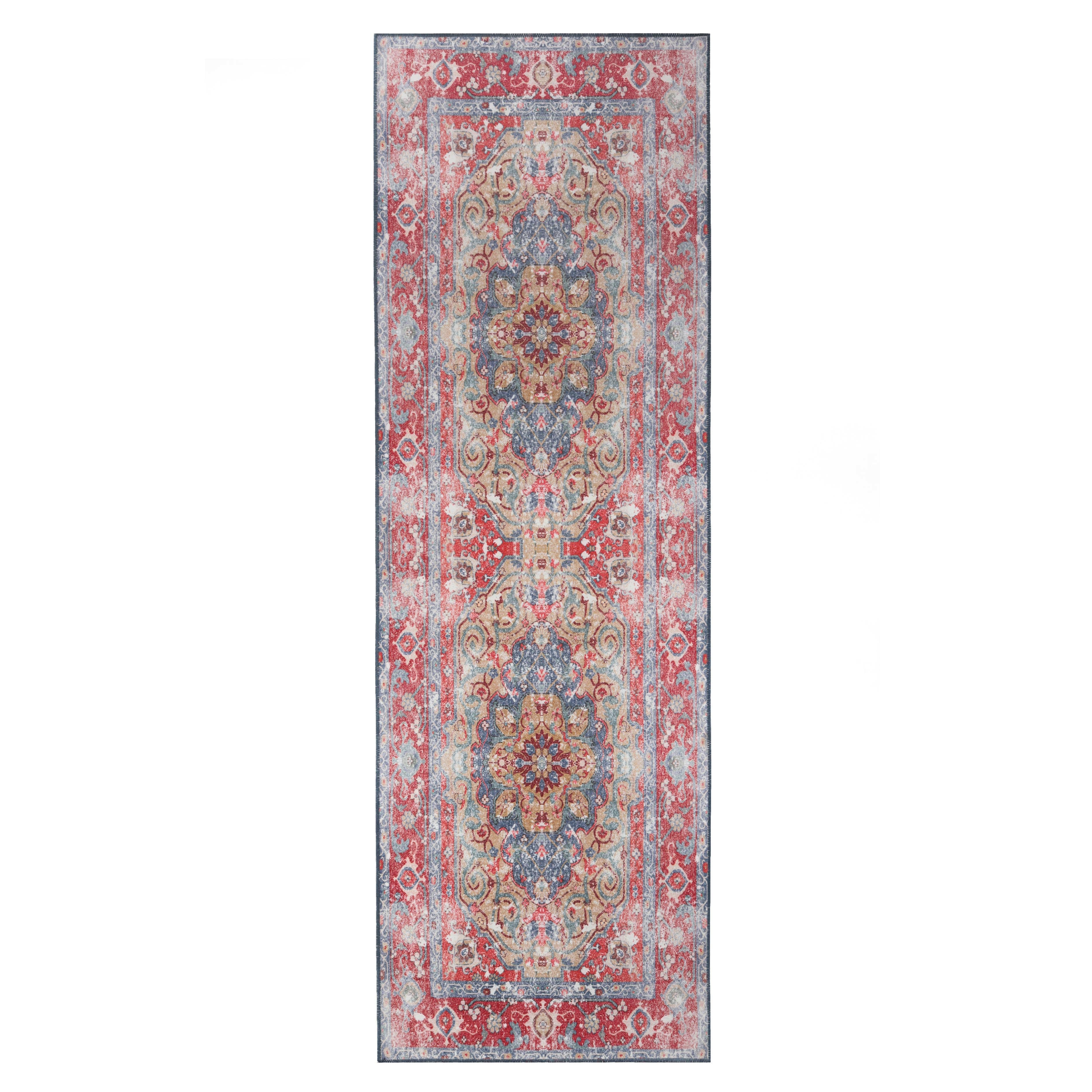 Tanager Rustic Non-Slip Machine Washable Indoor Area Rug - Soft Anti-Skid Living Room Carpet, Bedroom Runner Rug for Home Decor, Perfect for High Traffic Areas & Pet-Friendly Spaces