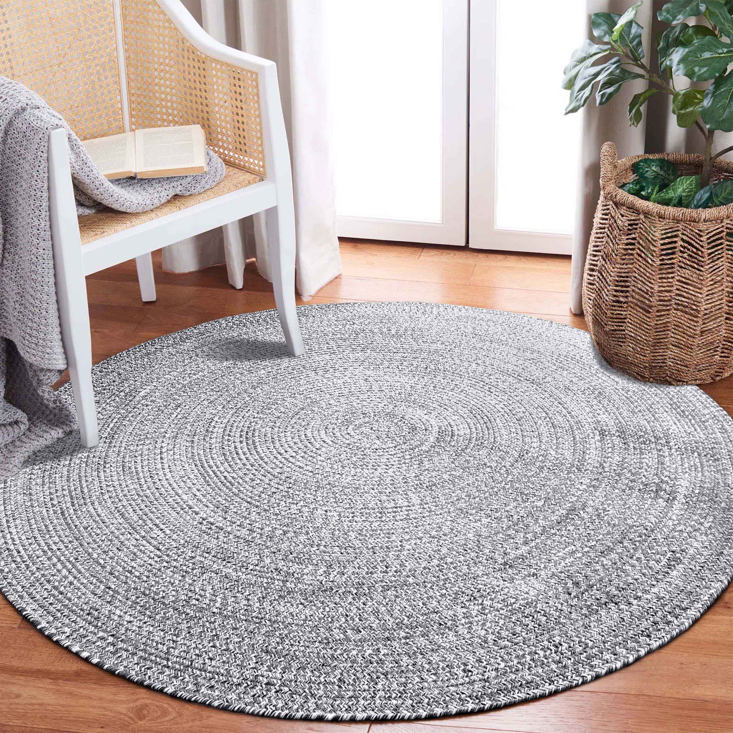 Reversible Braided Area Rug - 2-Tone Indoor/Outdoor Rug for Living Room, Bedroom, Patio & Deck - Non-Slip Durable Floor Mat for Home Decor