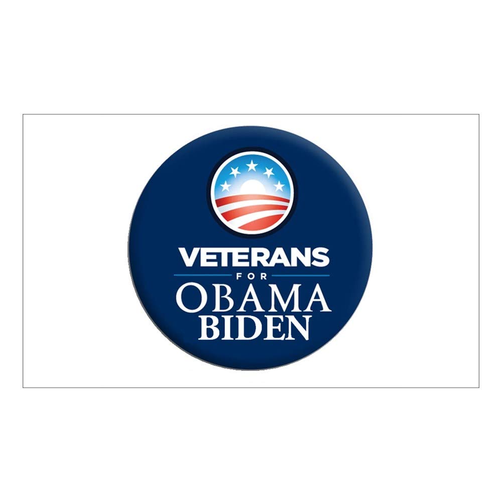 Obama Biden Veterans Rectangle Vinyl Bumper Sticker - 5 Inch Waterproof Decal for Cars, Laptops & Windows - Patriotic Political Stickers for US Elections Support