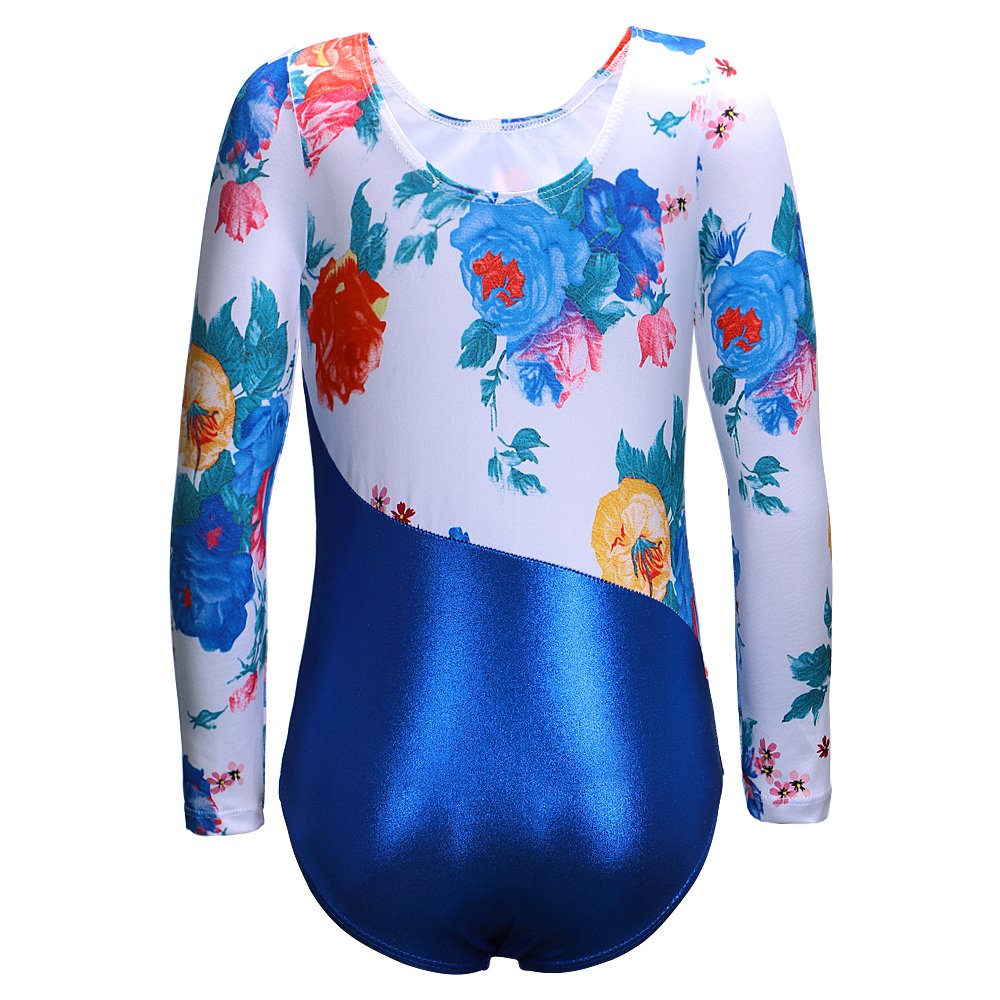 Girls Long Sleeve Gymnastics Leotard - Stretchy Dance Unitard with Comfortable Fit - Perfect for Ballet, Cheerleading, Yoga & Performance Costumes