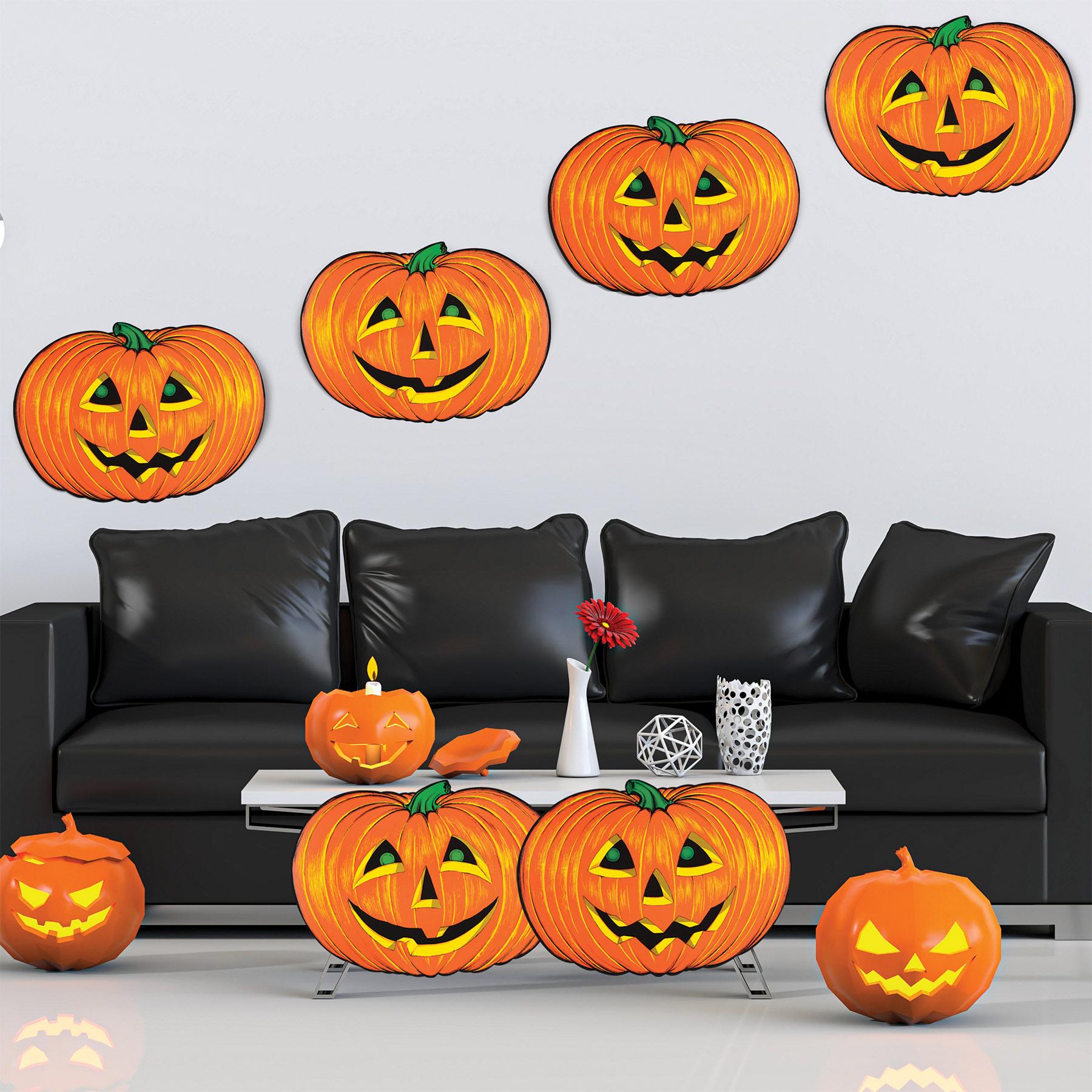 12 Pack Beistle Halloween Party Jack O'Lantern Faces - DIY Pumpkin Carving Stencils for Halloween Decorations & Fall Party Supplies