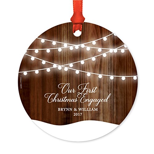 Custom First Christmas Wood Lights