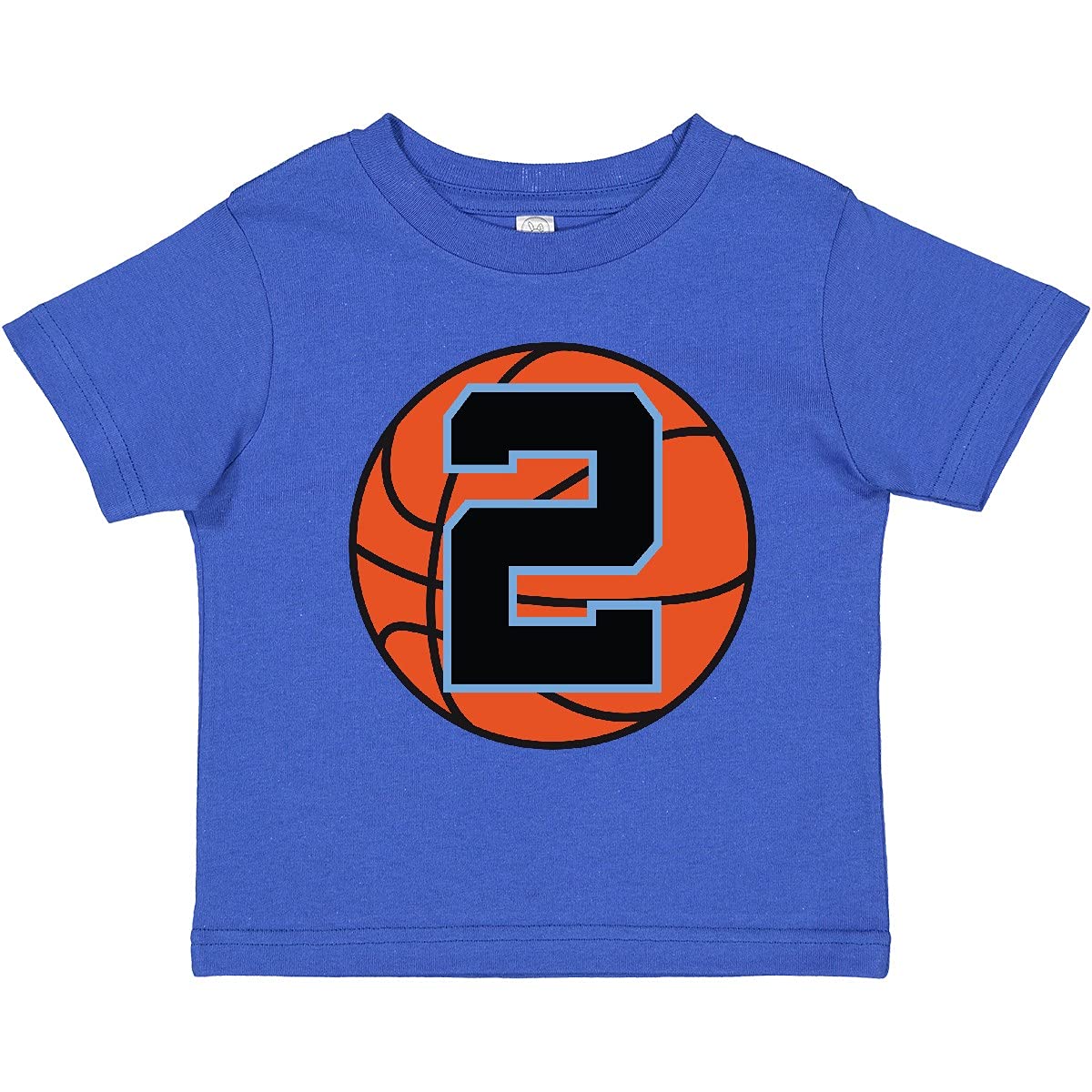 Inktastic Basketball 2nd Birthday T-Shirt for 2 Year Old Toddlers - Cute Basketball Theme Outfit for Boys Girls Birthday Party & Sports Celebration