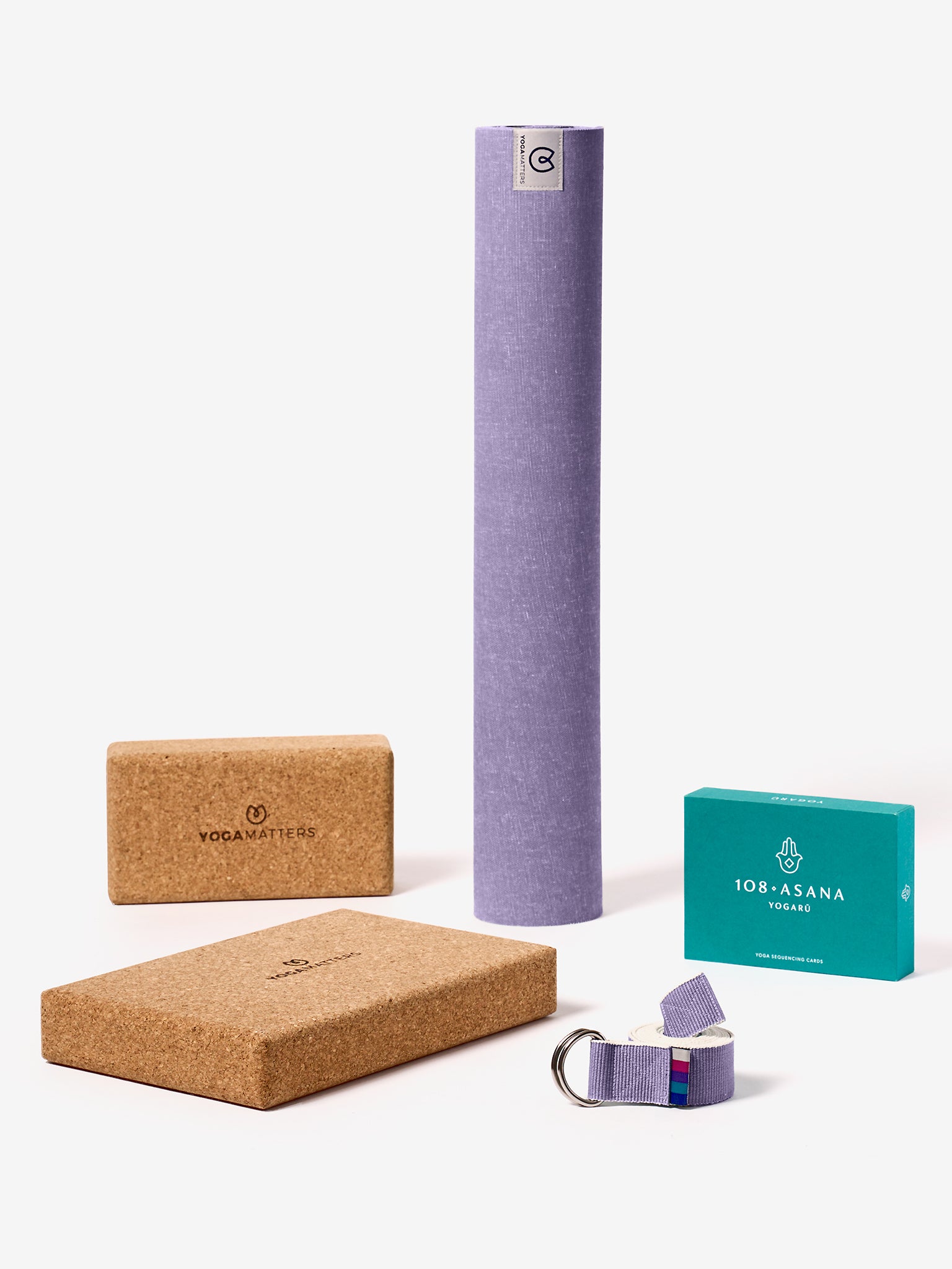 Eco-Friendly Yoga Kit for Beginners - Non-Slip Mat, Blocks & Strap - Perfect for Home, Studio & Travel Yoga Practice